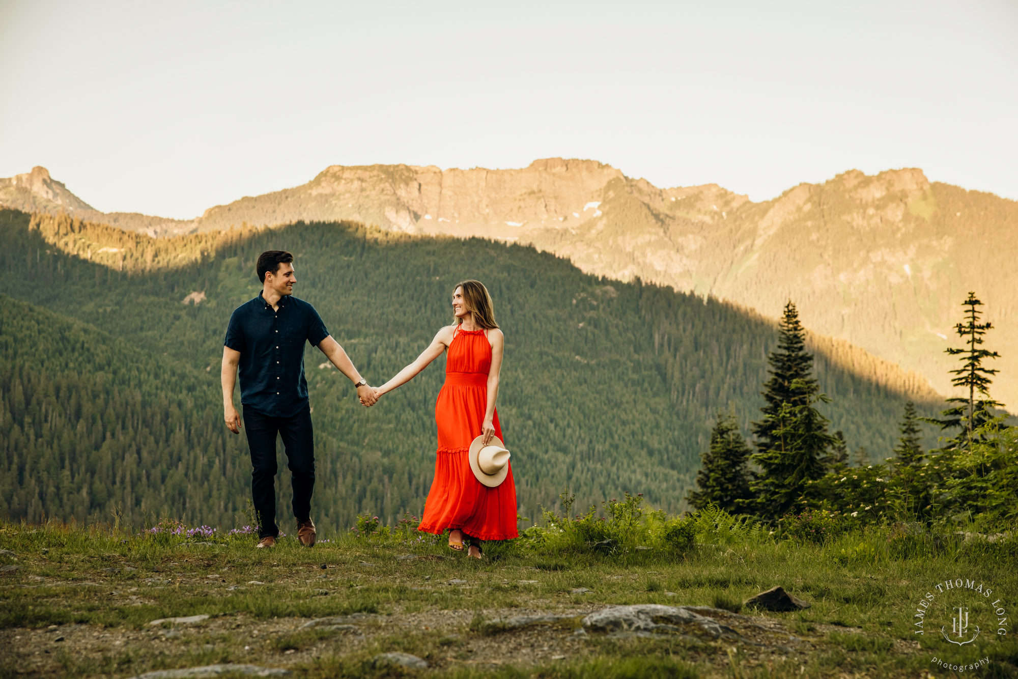 Adventure engagement in the Cascades by Snoqualmie adventure elopement photographer James Thomas Long Photography