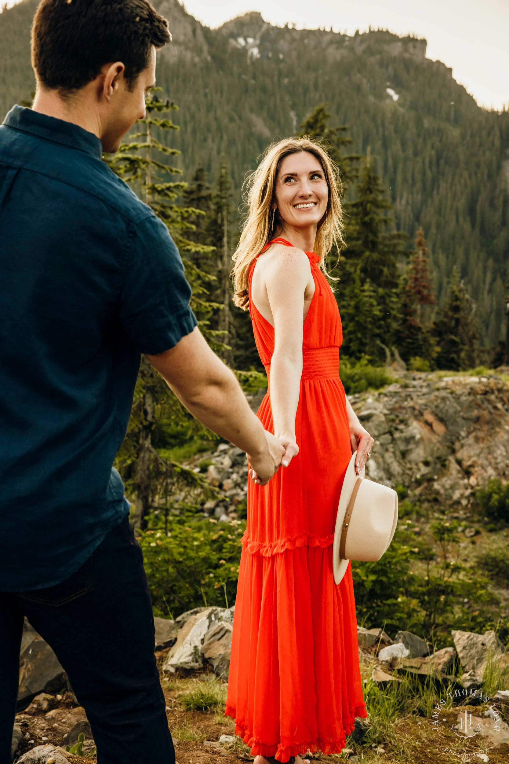 Adventure engagement in the Cascades by Snoqualmie adventure elopement photographer James Thomas Long Photography