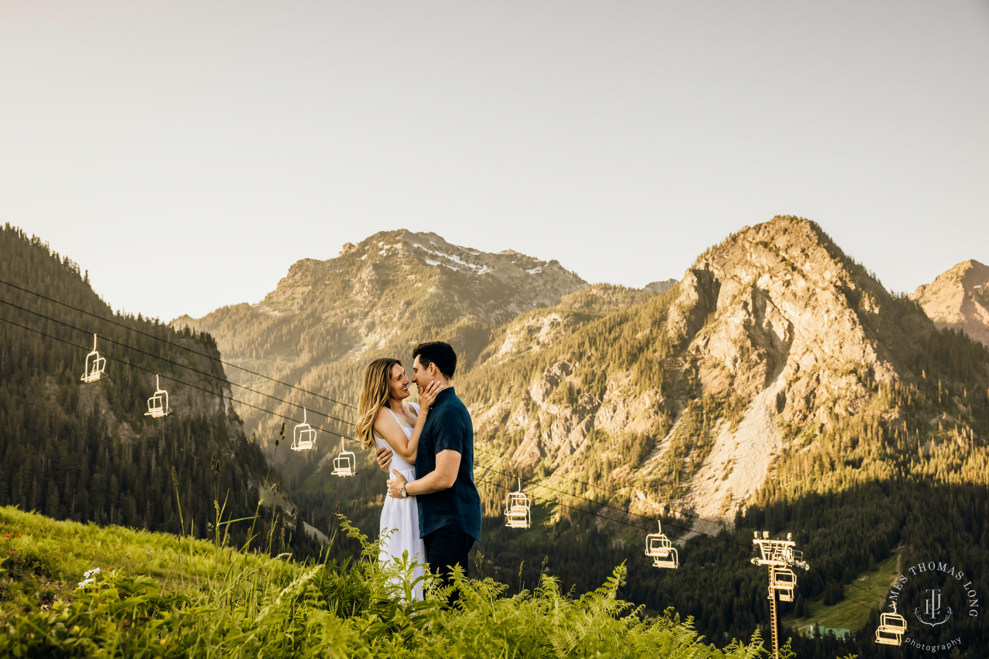 Adventure engagement in the Cascades by Snoqualmie adventure elopement photographer James Thomas Long Photography