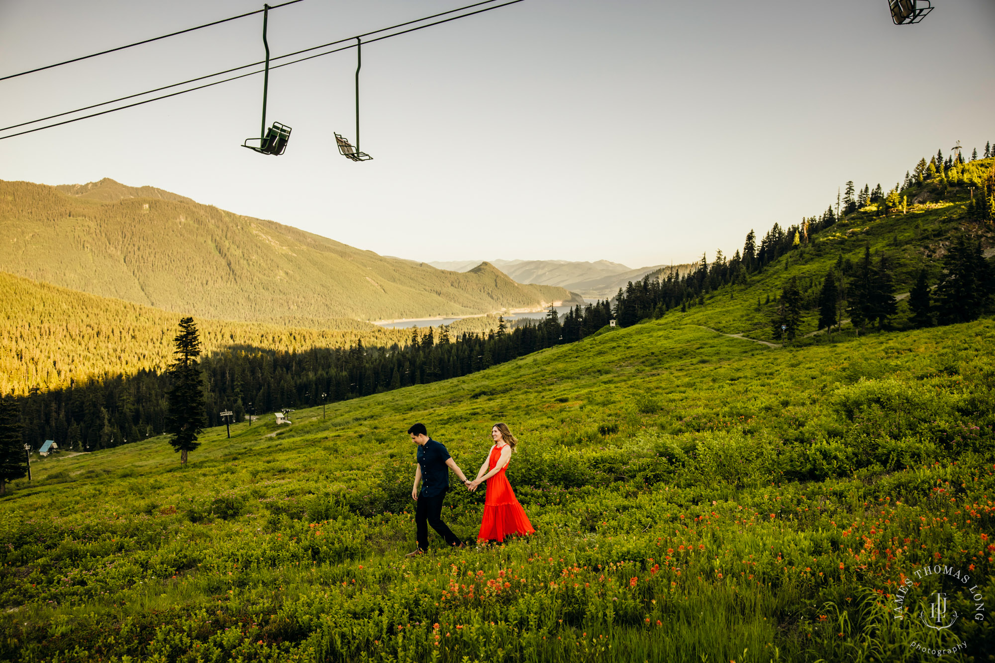 Adventure engagement in the Cascades by Snoqualmie adventure elopement photographer James Thomas Long Photography