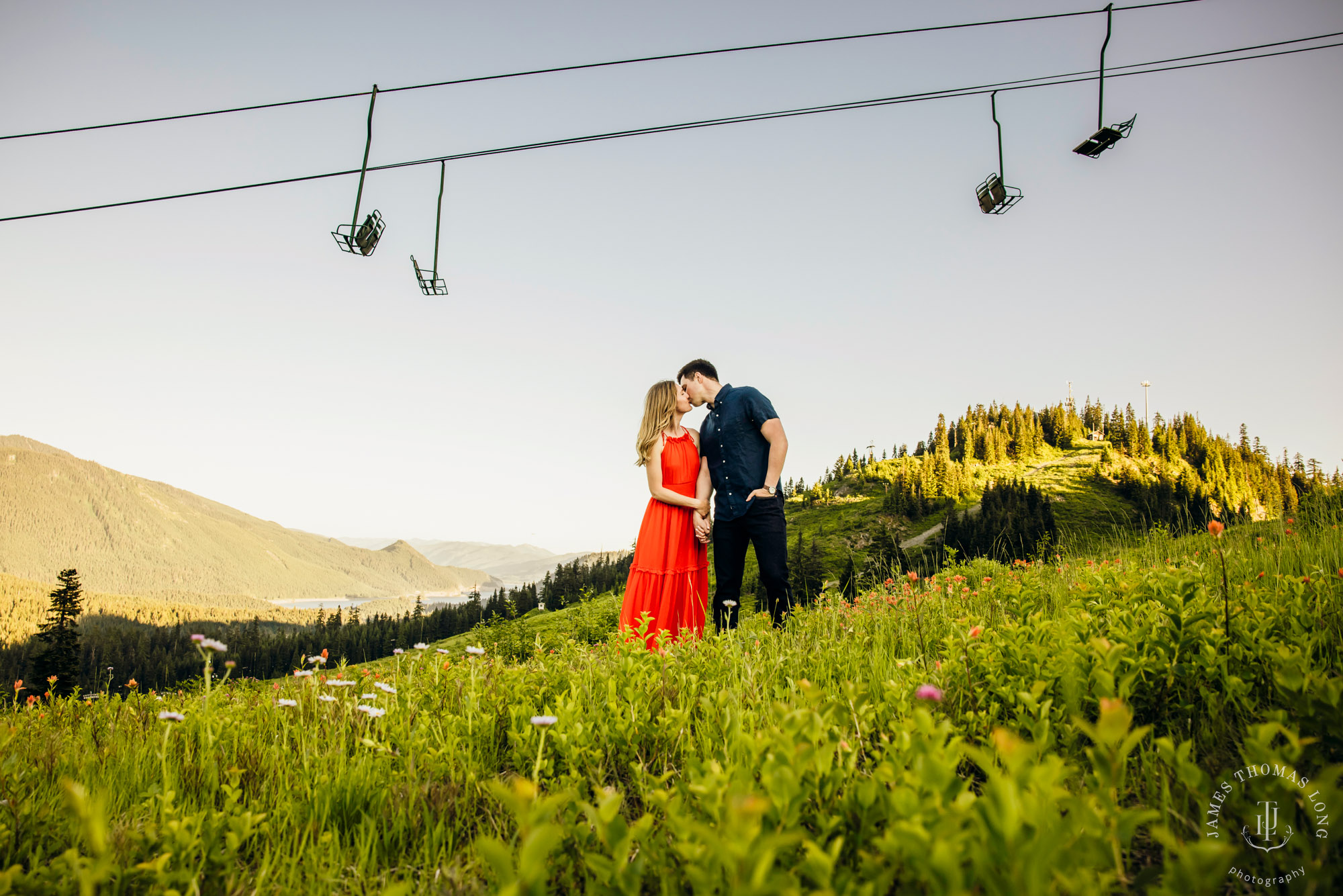 Adventure engagement in the Cascades by Snoqualmie adventure elopement photographer James Thomas Long Photography