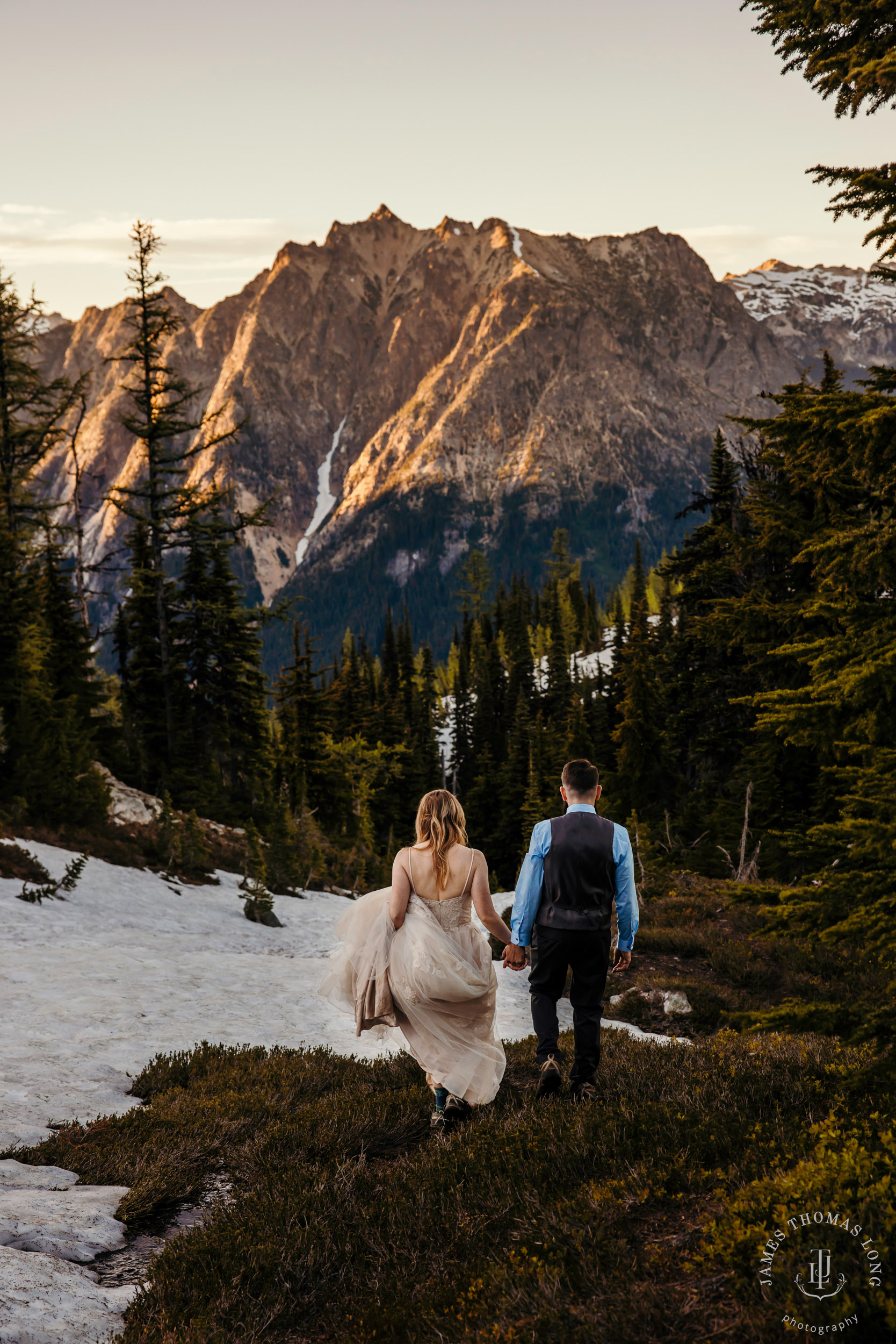 North Cascades adventure elopement by Seattle adventure elopement photographer James Thomas Long Photography