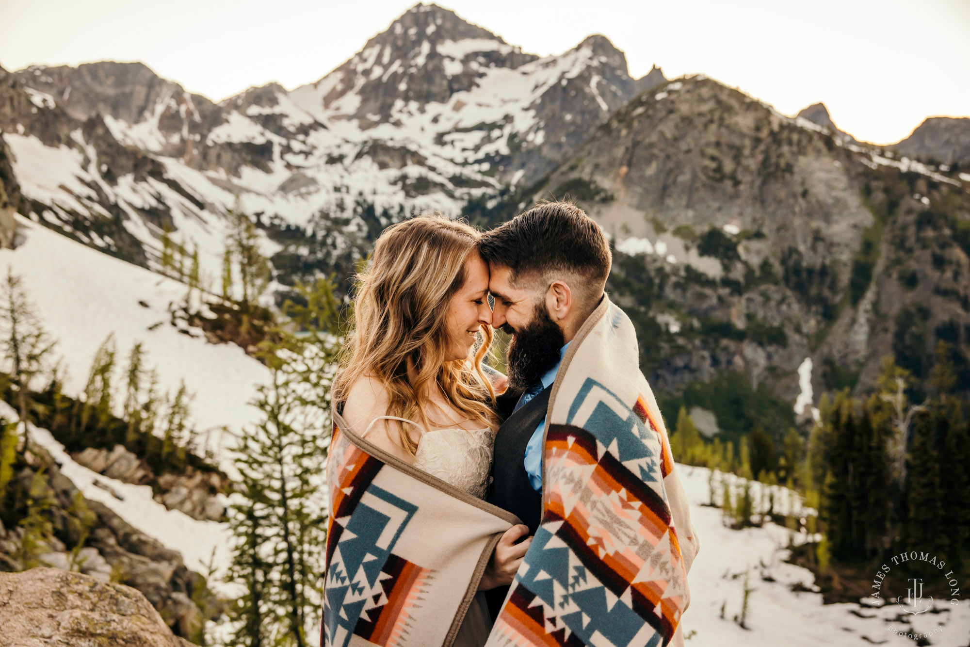 North Cascades adventure elopement by Seattle adventure elopement photographer James Thomas Long Photography