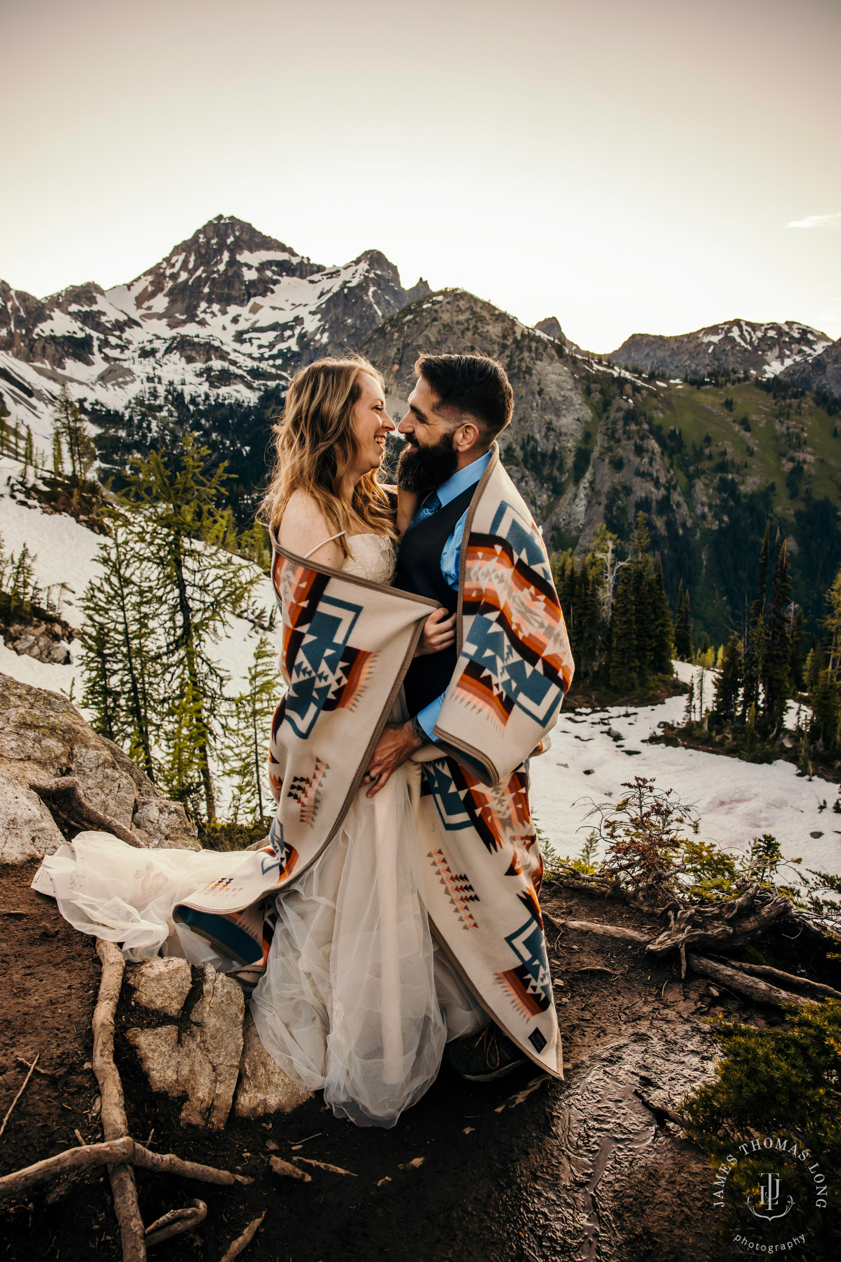 North Cascades adventure elopement by Seattle adventure elopement photographer James Thomas Long Photography