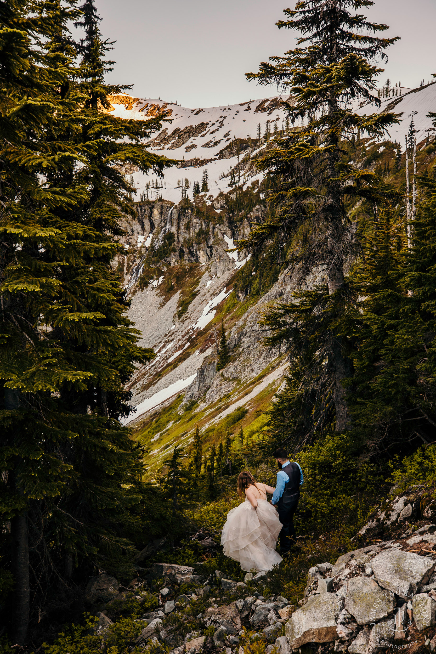 North Cascades adventure elopement by Seattle adventure elopement photographer James Thomas Long Photography