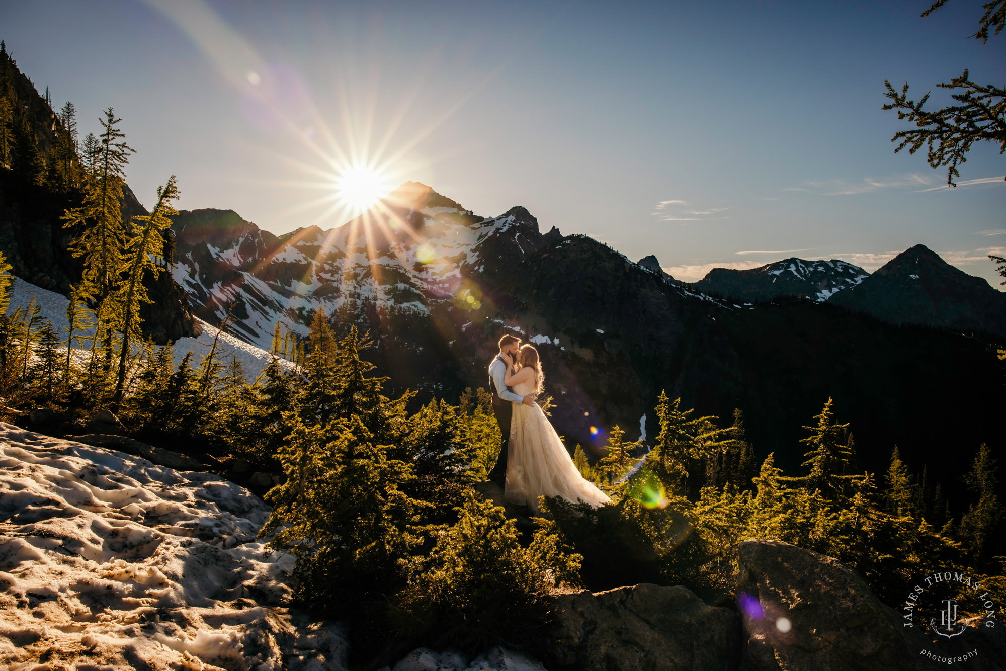 North Cascades adventure elopement by Seattle adventure elopement photographer James Thomas Long Photography