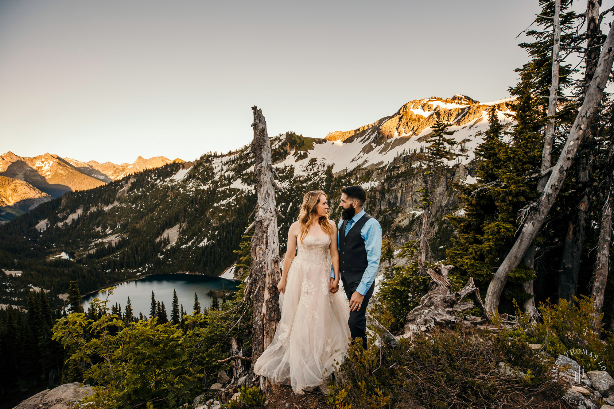 North Cascades adventure elopement by Seattle adventure elopement photographer James Thomas Long Photography