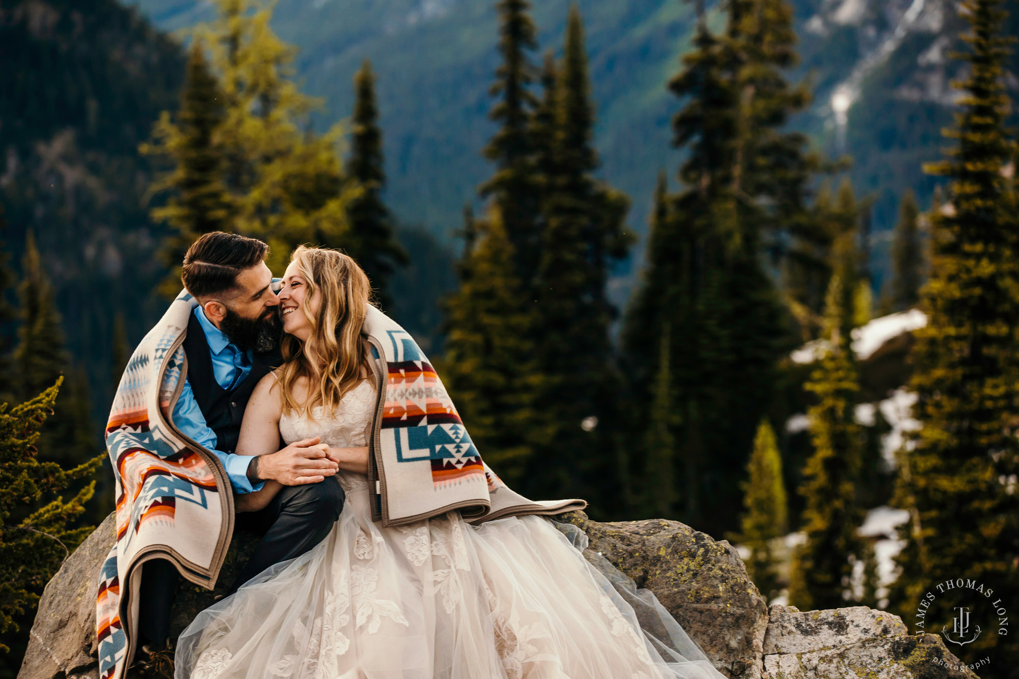 North Cascades adventure elopement by Seattle adventure elopement photographer James Thomas Long Photography