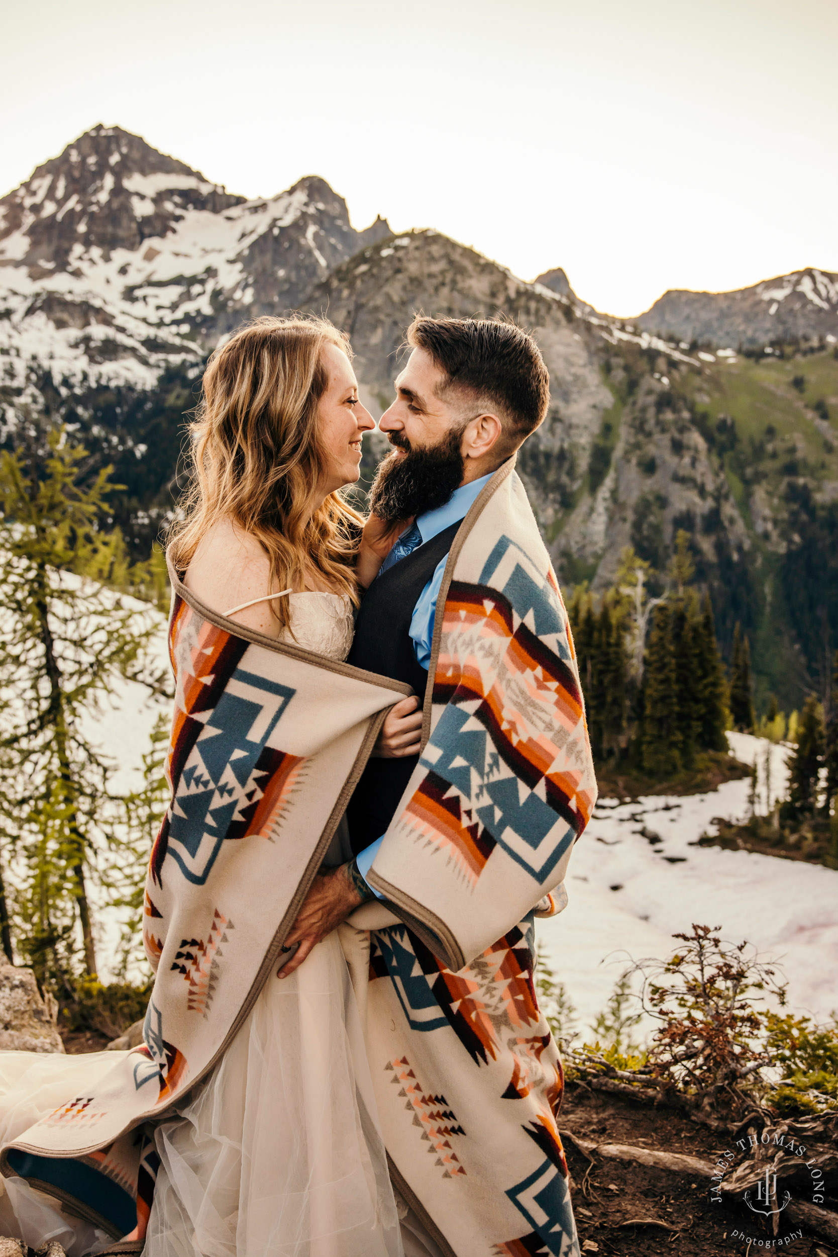 North Cascades adventure elopement by Seattle adventure elopement photographer James Thomas Long Photography