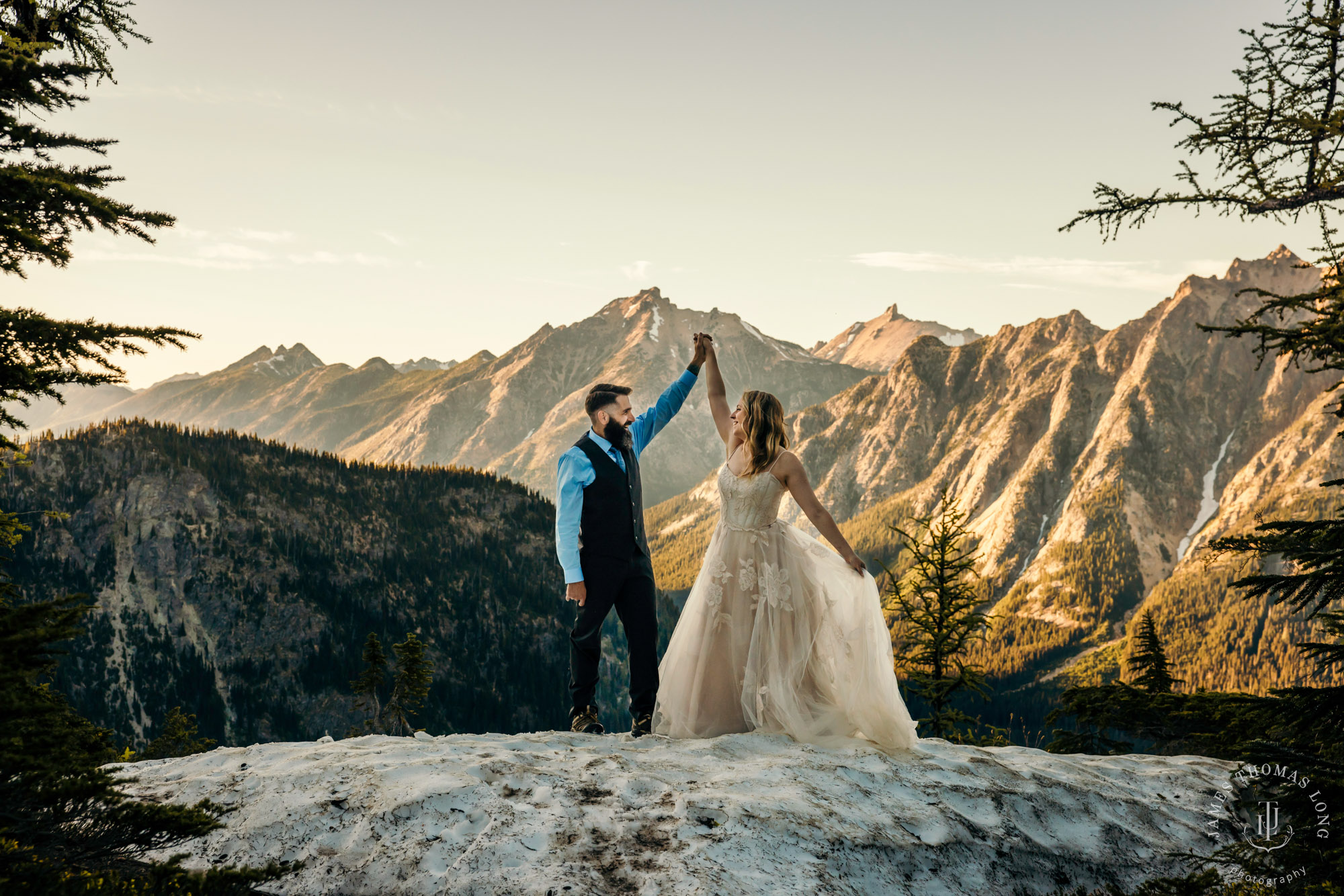 North Cascades adventure elopement by Seattle adventure elopement photographer James Thomas Long Photography