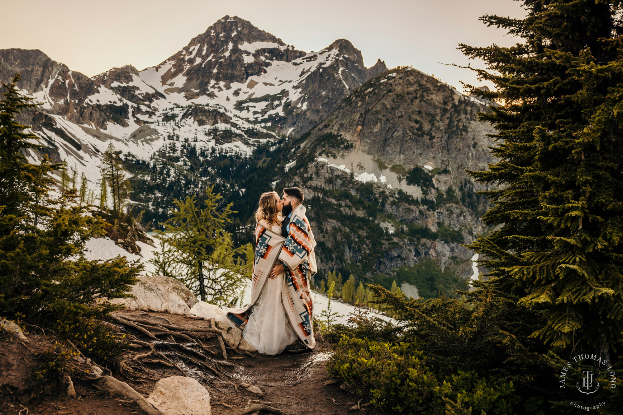 North Cascades adventure elopement by Seattle adventure elopement photographer James Thomas Long Photography