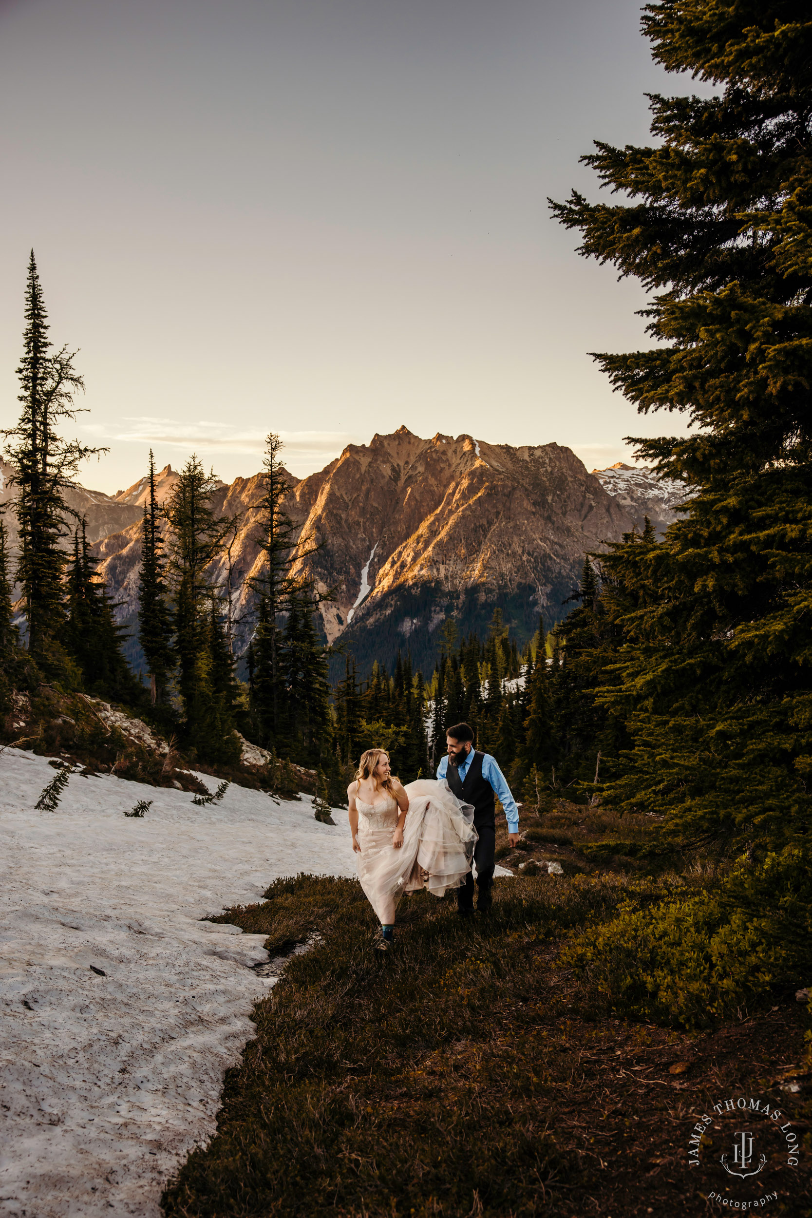 North Cascades adventure elopement by Seattle adventure elopement photographer James Thomas Long Photography