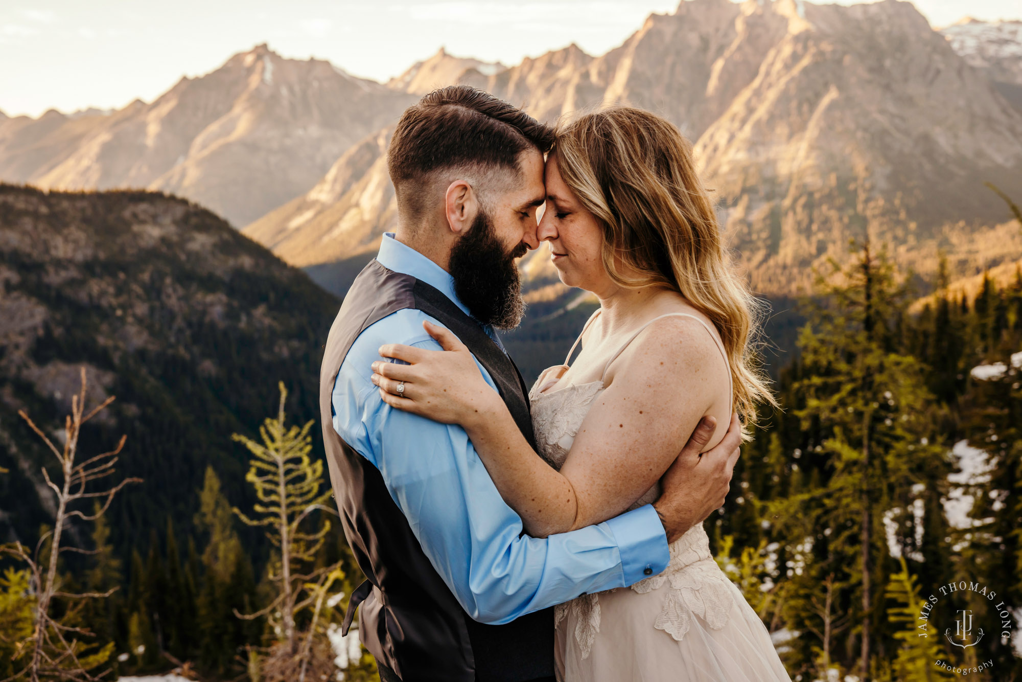 North Cascades adventure elopement by Seattle adventure elopement photographer James Thomas Long Photography