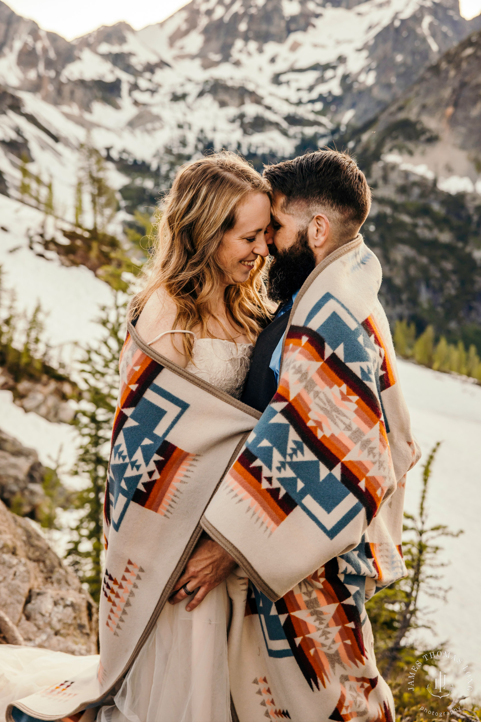 North Cascades adventure elopement by Seattle adventure elopement photographer James Thomas Long Photography