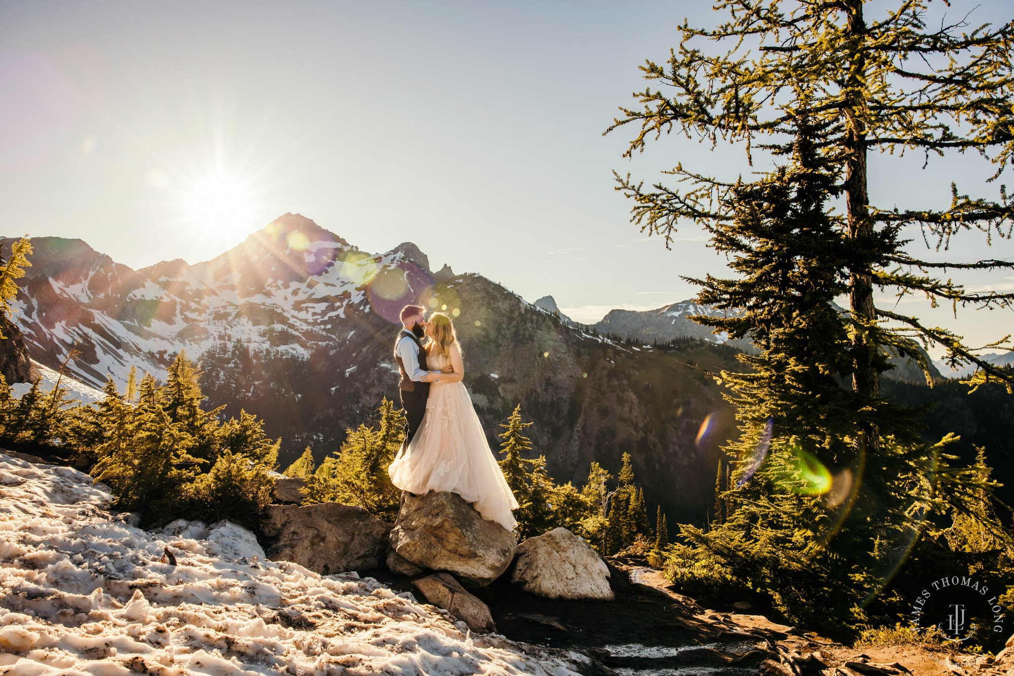 North Cascades adventure elopement by Seattle adventure elopement photographer James Thomas Long Photography