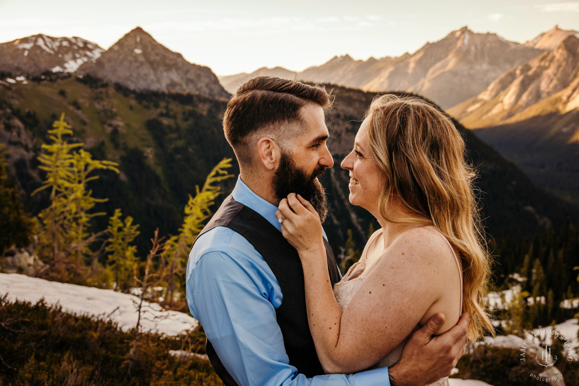 North Cascades adventure elopement by Seattle adventure elopement photographer James Thomas Long Photography