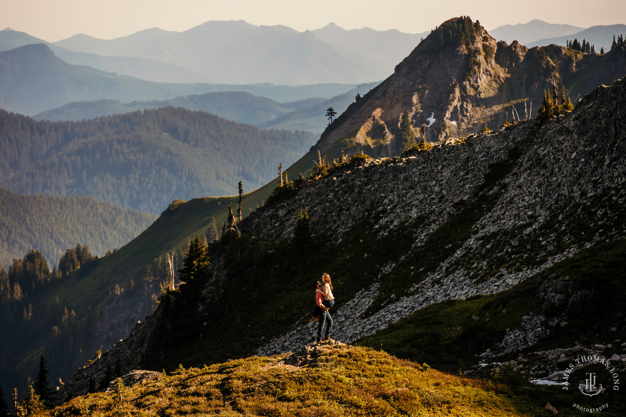 Mount Rainier adventure engagement session by adventure wedding and elopement photographer James Thomas Long Photography