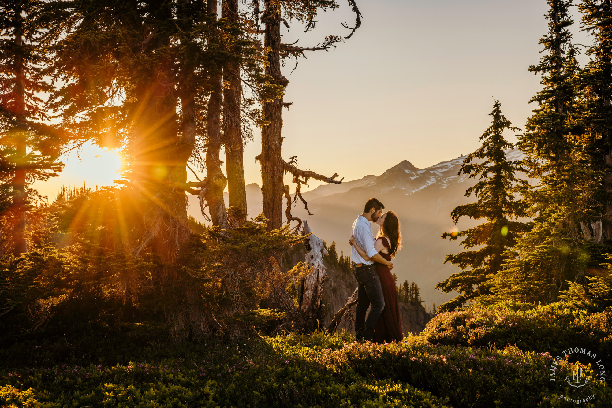 Mount Rainier adventure engagement session by adventure wedding and elopement photographer James Thomas Long Photography