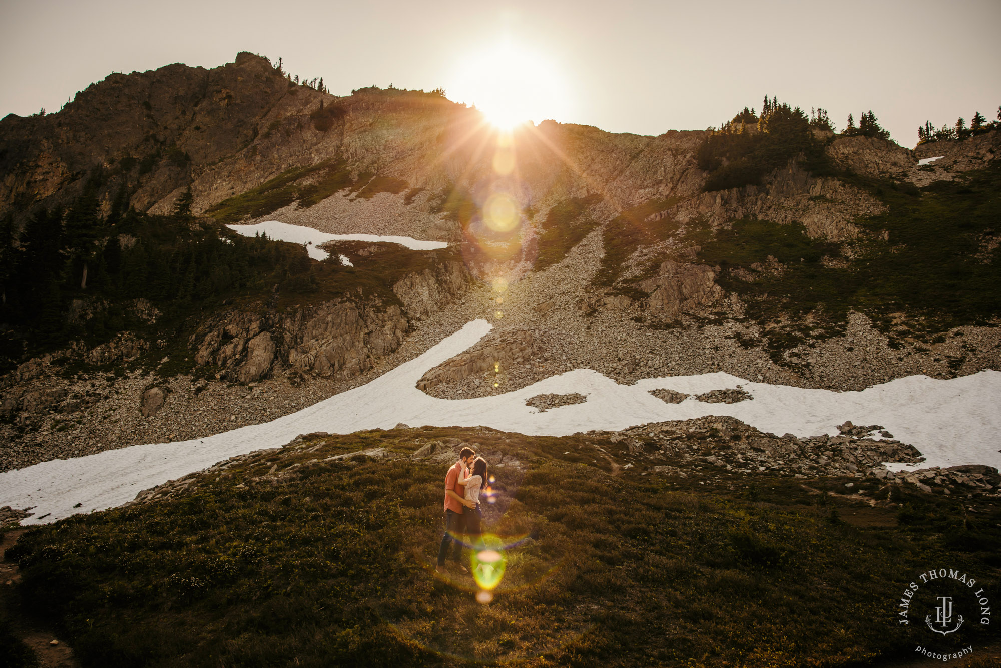 Mount Rainier adventure engagement session by adventure wedding and elopement photographer James Thomas Long Photography