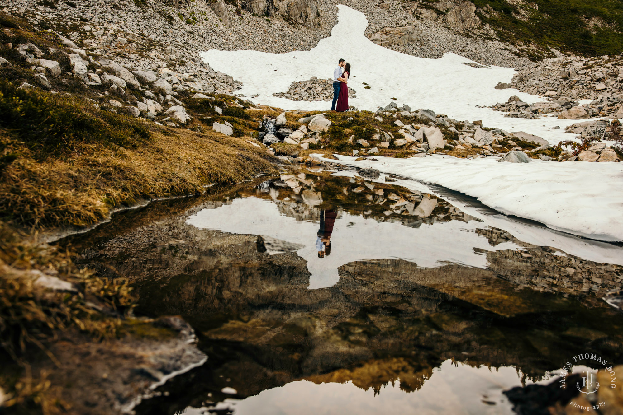 Mount Rainier adventure engagement session by adventure wedding and elopement photographer James Thomas Long Photography