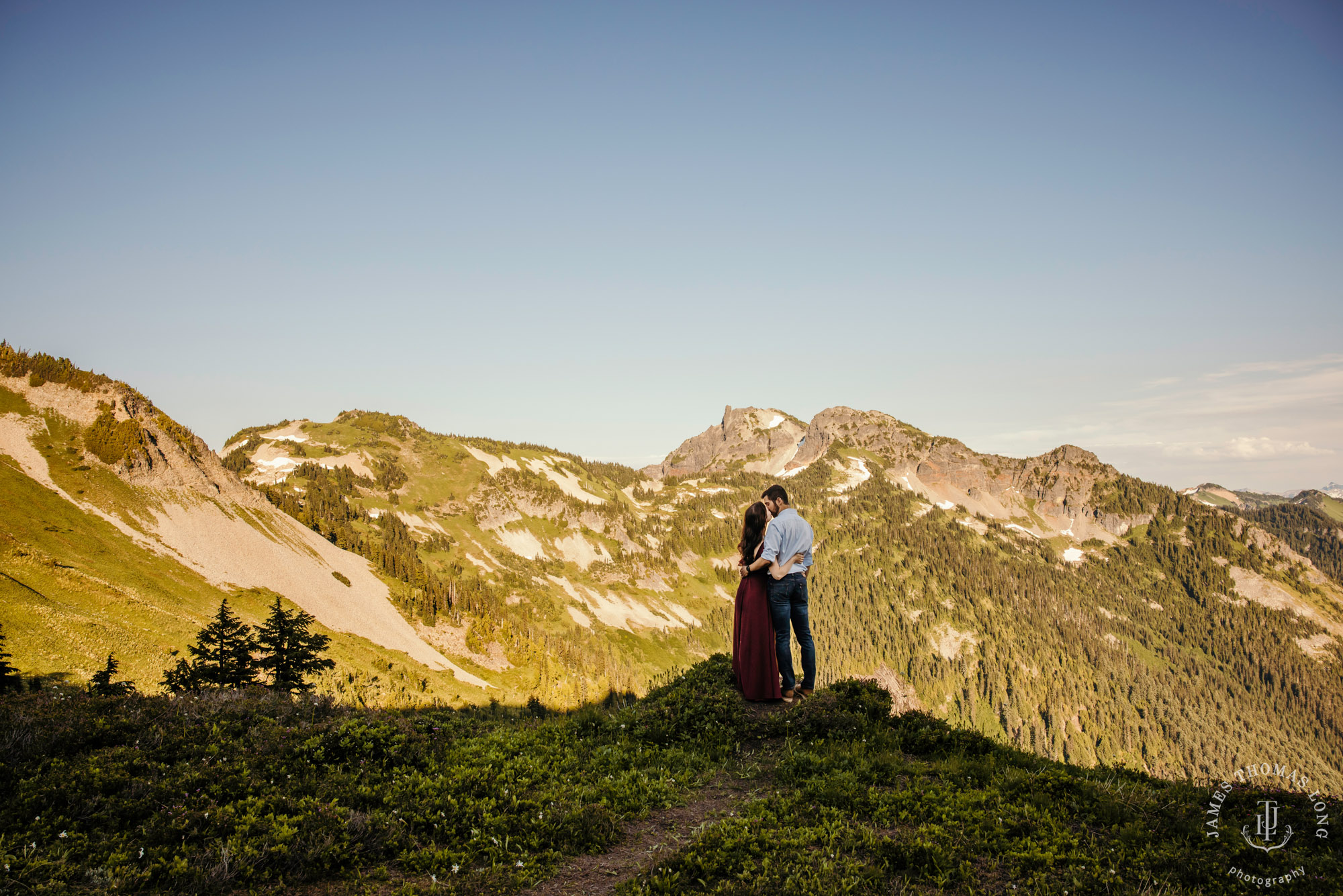 Mount Rainier adventure engagement session by adventure wedding and elopement photographer James Thomas Long Photography