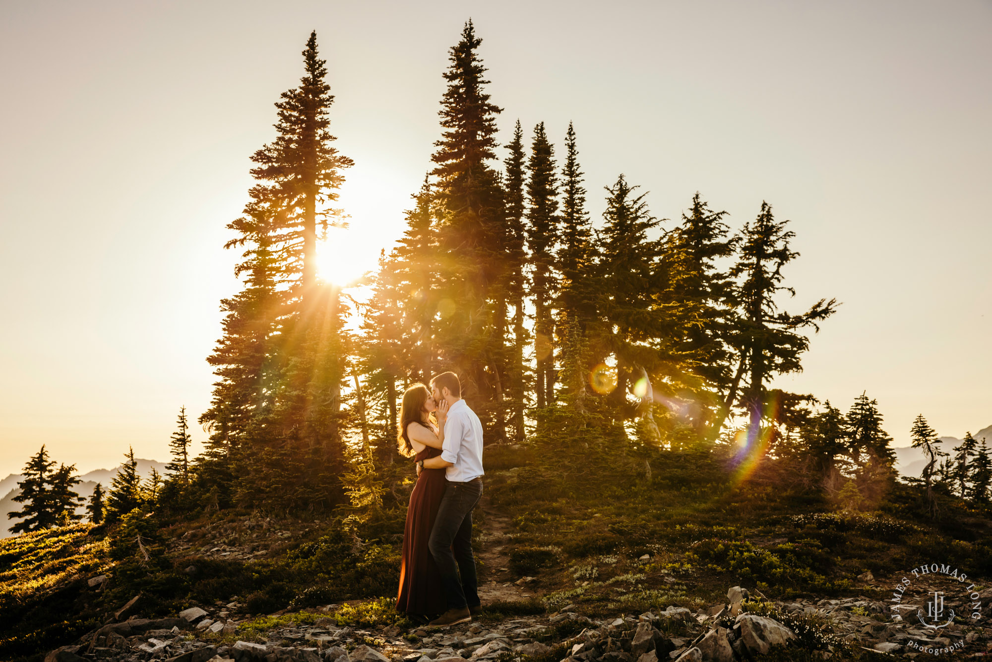 Mount Rainier adventure engagement session by adventure wedding and elopement photographer James Thomas Long Photography