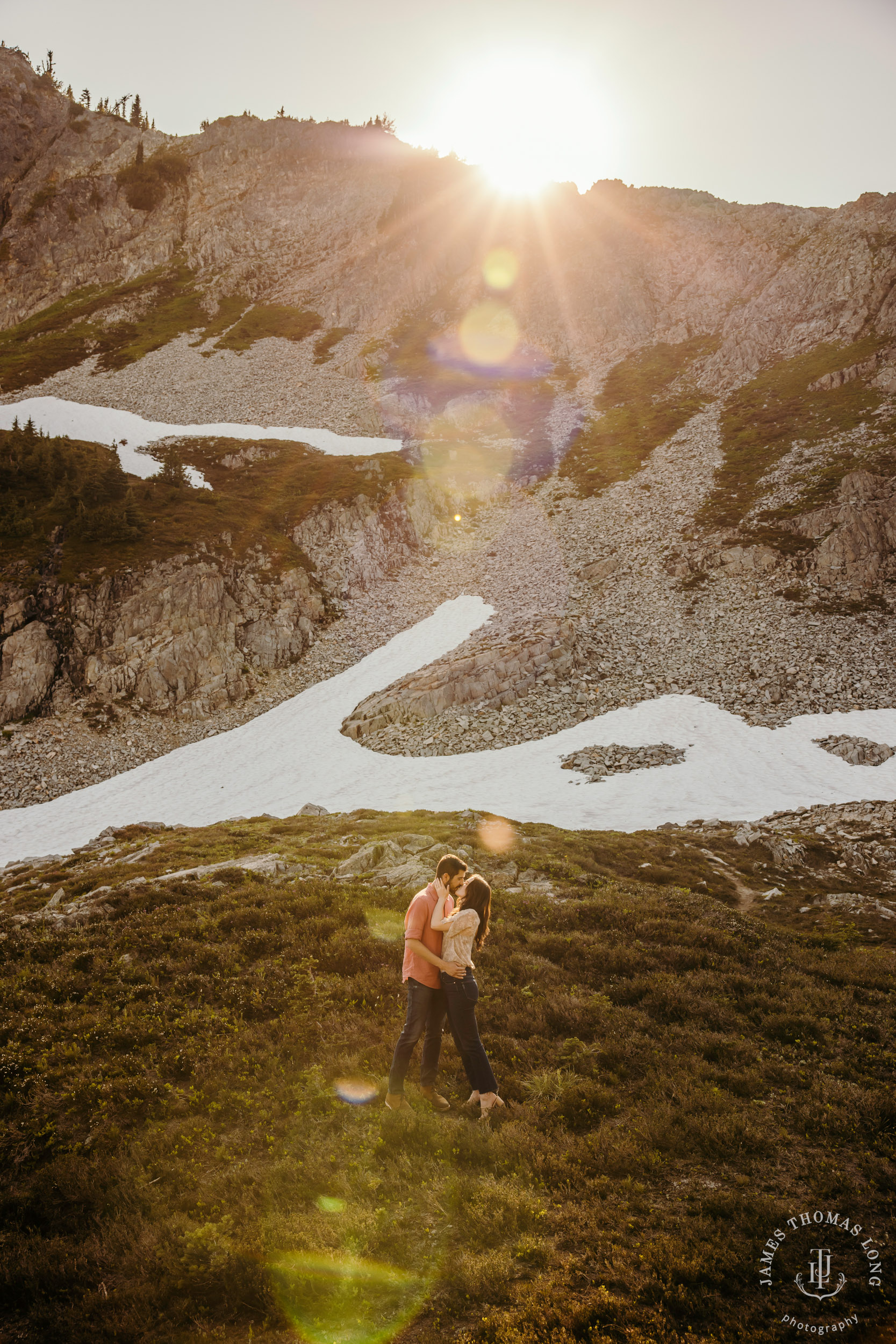 Mount Rainier adventure engagement session by adventure wedding and elopement photographer James Thomas Long Photography