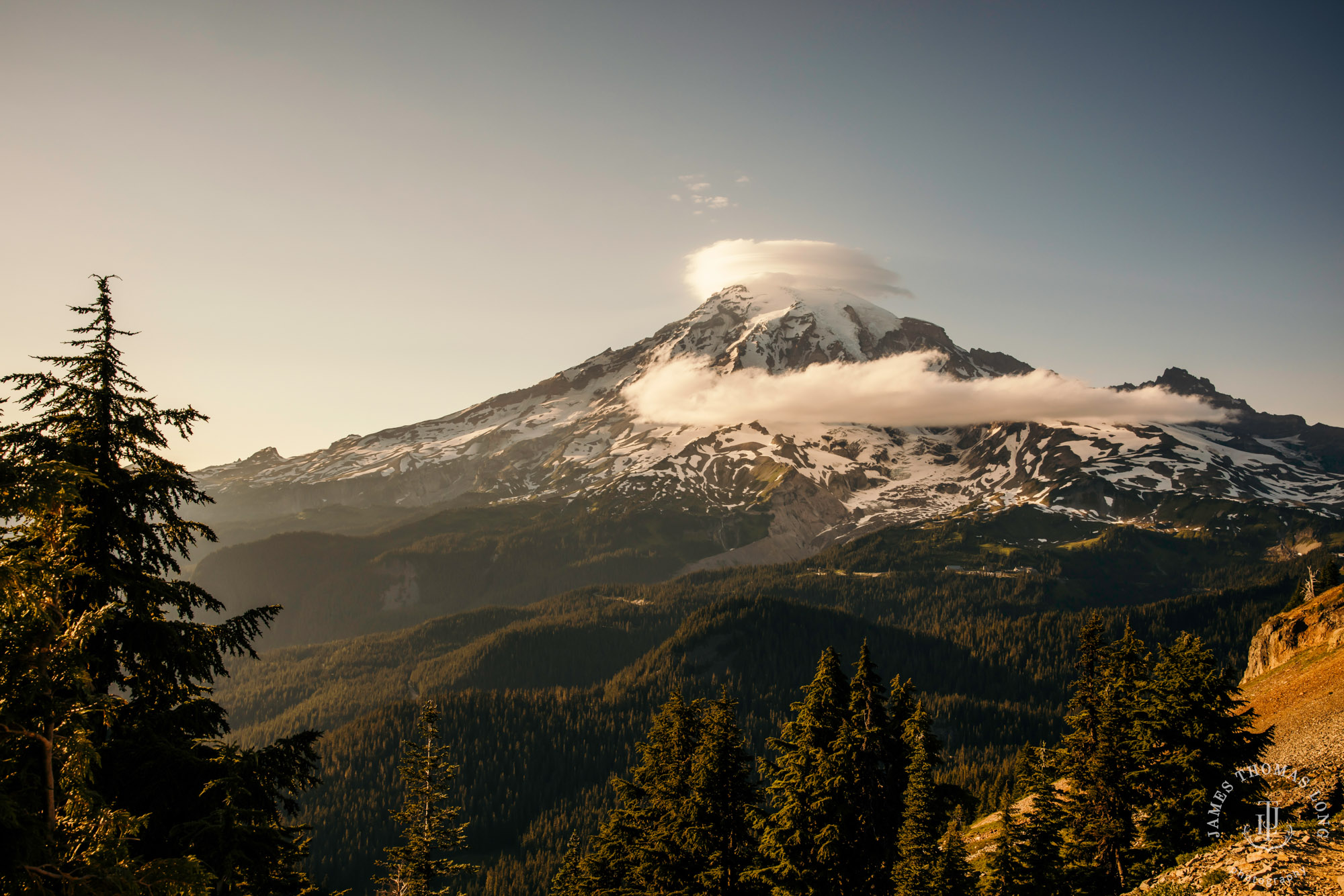 Mount Rainier adventure engagement session by adventure wedding and elopement photographer James Thomas Long Photography