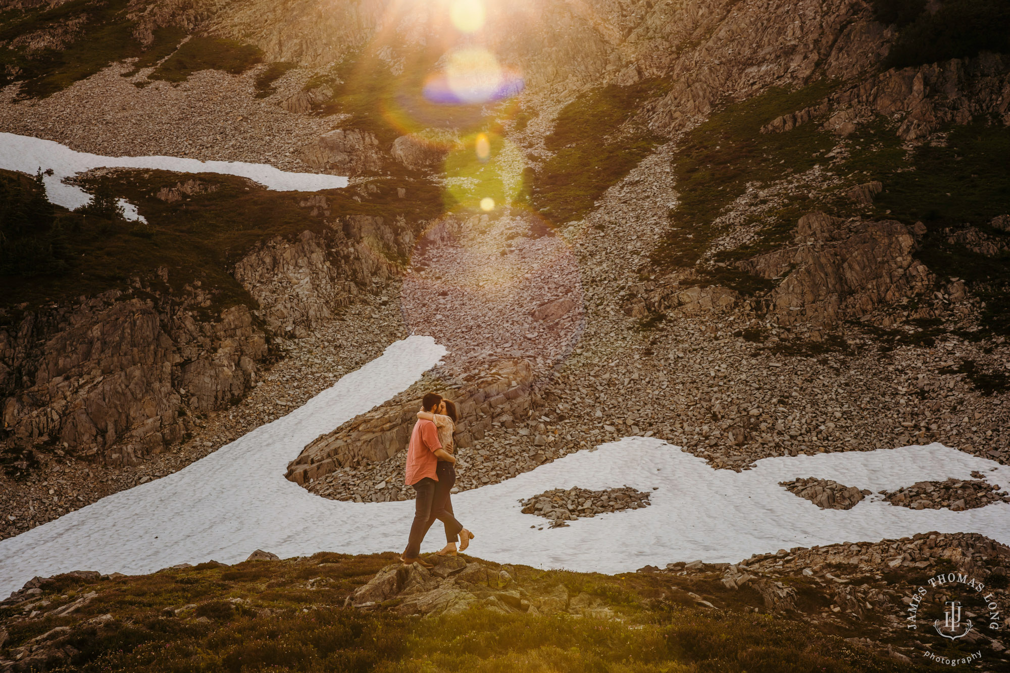 Mount Rainier adventure engagement session by adventure wedding and elopement photographer James Thomas Long Photography