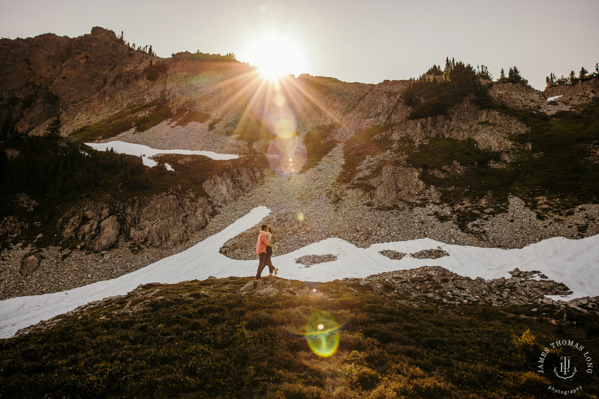 Mount Rainier adventure engagement session by adventure wedding and elopement photographer James Thomas Long Photography