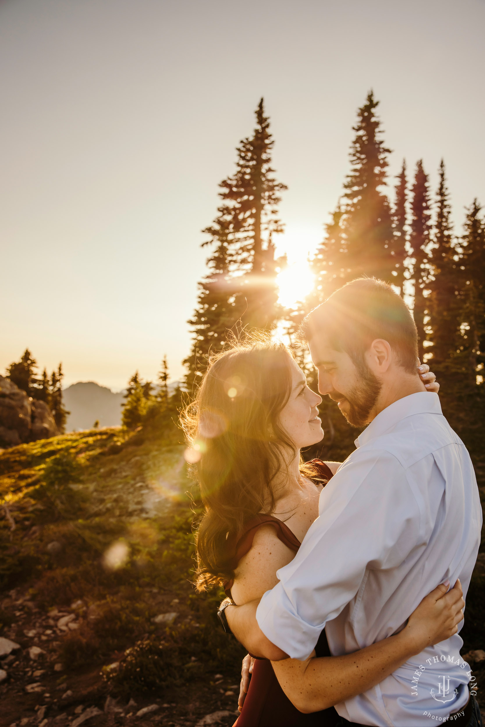 Mount Rainier adventure engagement session by adventure wedding and elopement photographer James Thomas Long Photography