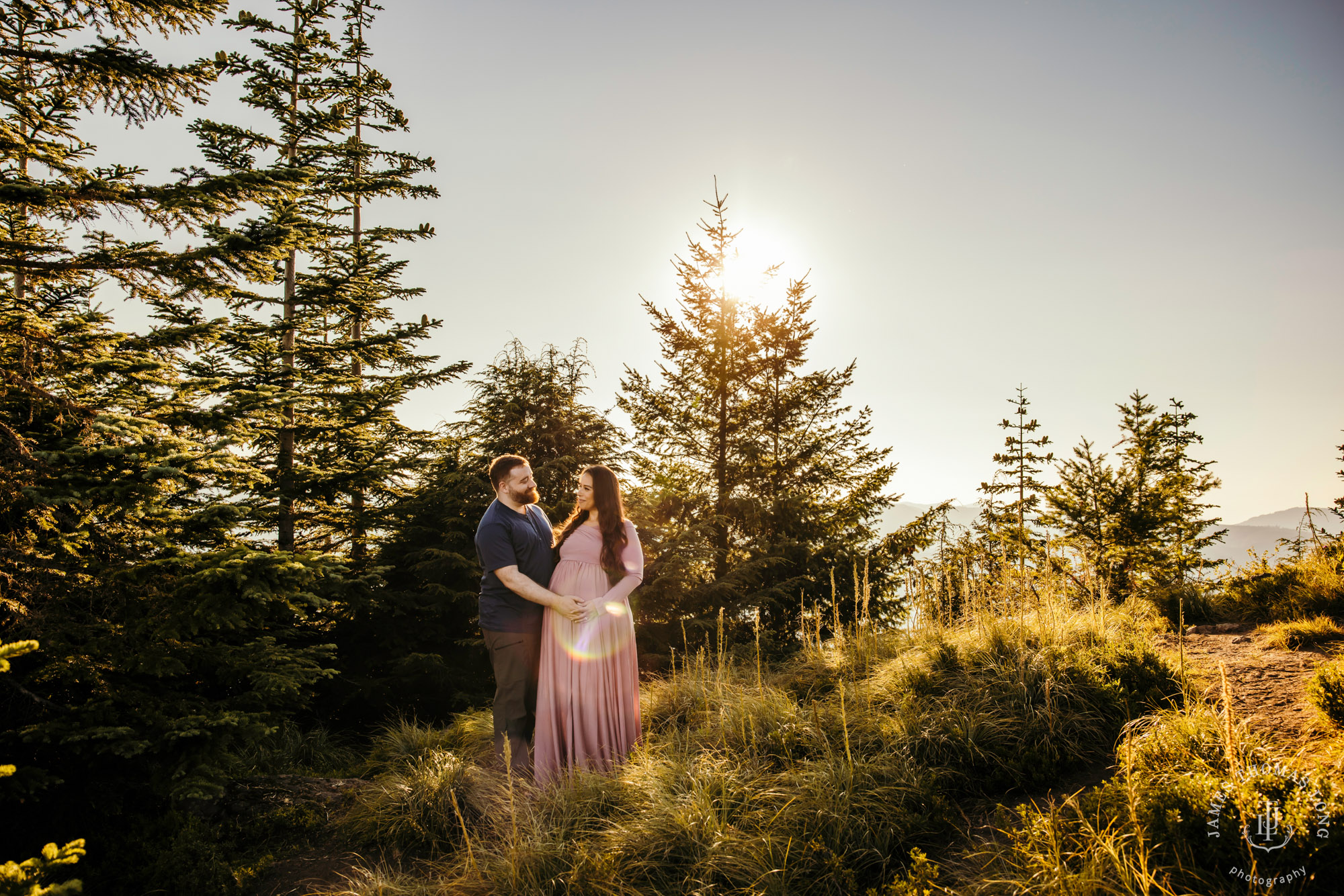 Mount Rainier maternity photography session by Seattle maternity and family photographer James Thomas Long Photography