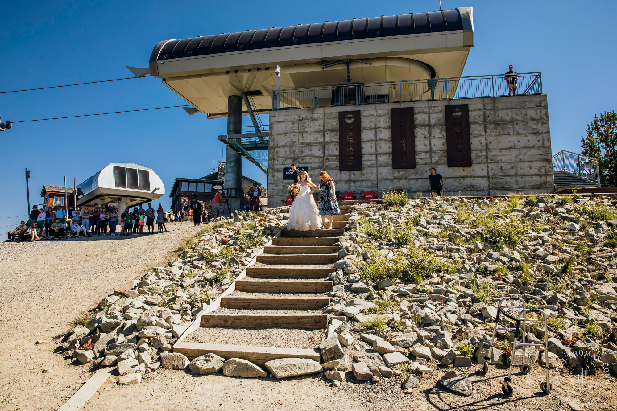 Crystal Mountain Resort wedding by Seattle wedding photographer James Thomas Long Photography