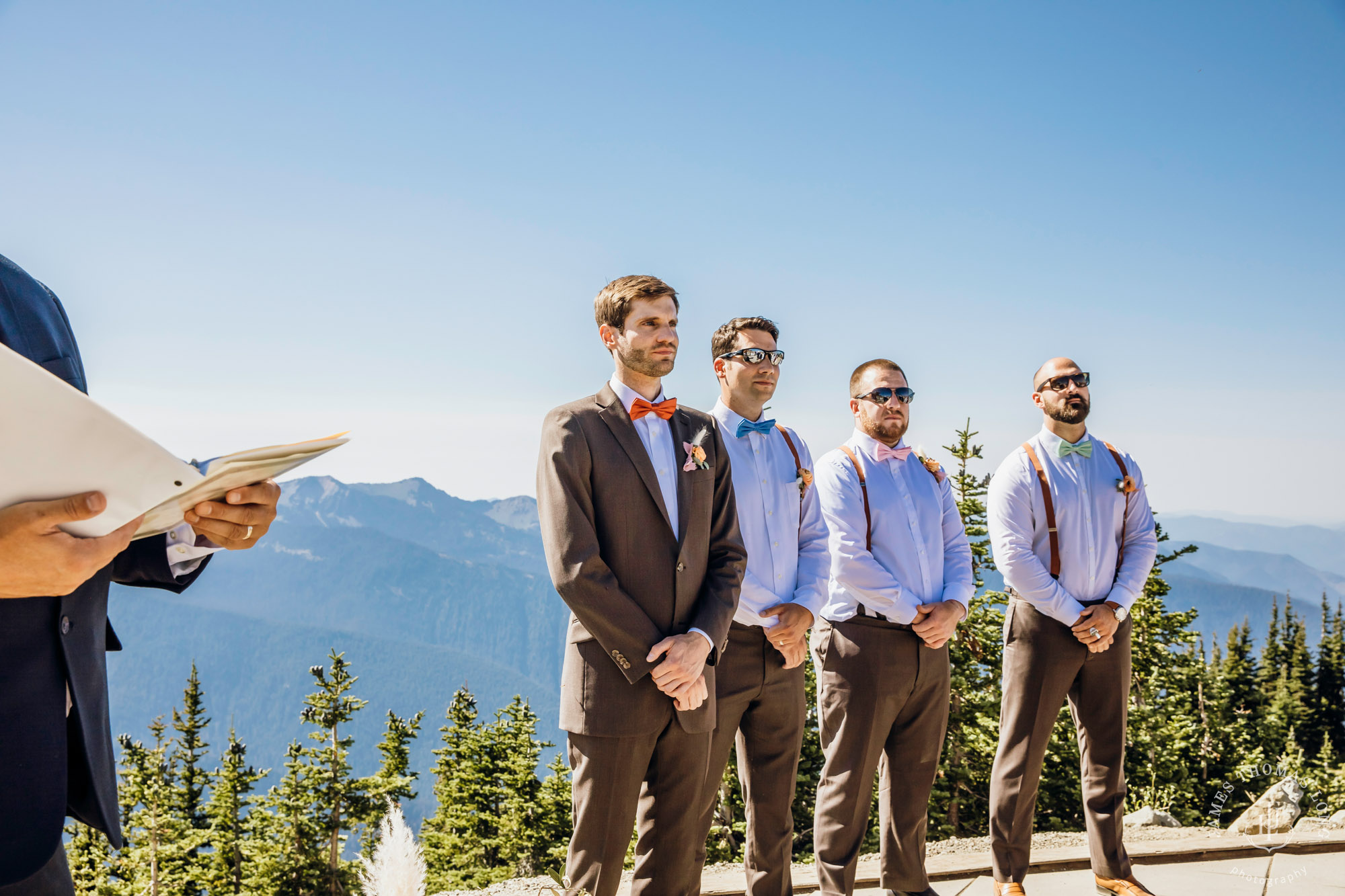 Crystal Mountain Resort wedding by Seattle wedding photographer James Thomas Long Photography