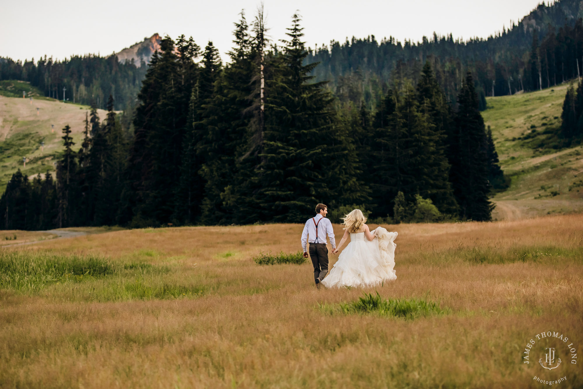 Crystal Mountain Resort wedding by Seattle wedding photographer James Thomas Long Photography