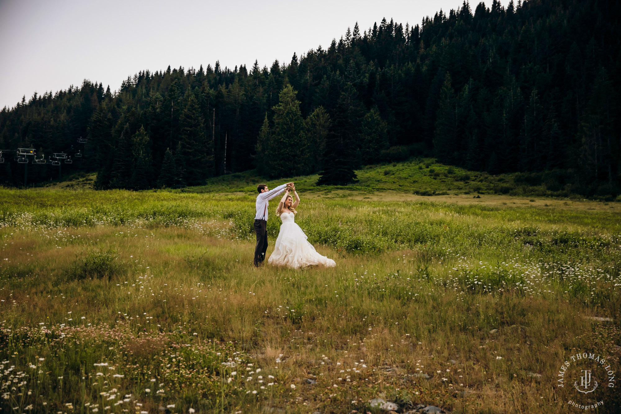 Crystal Mountain Resort wedding by Seattle wedding photographer James Thomas Long Photography