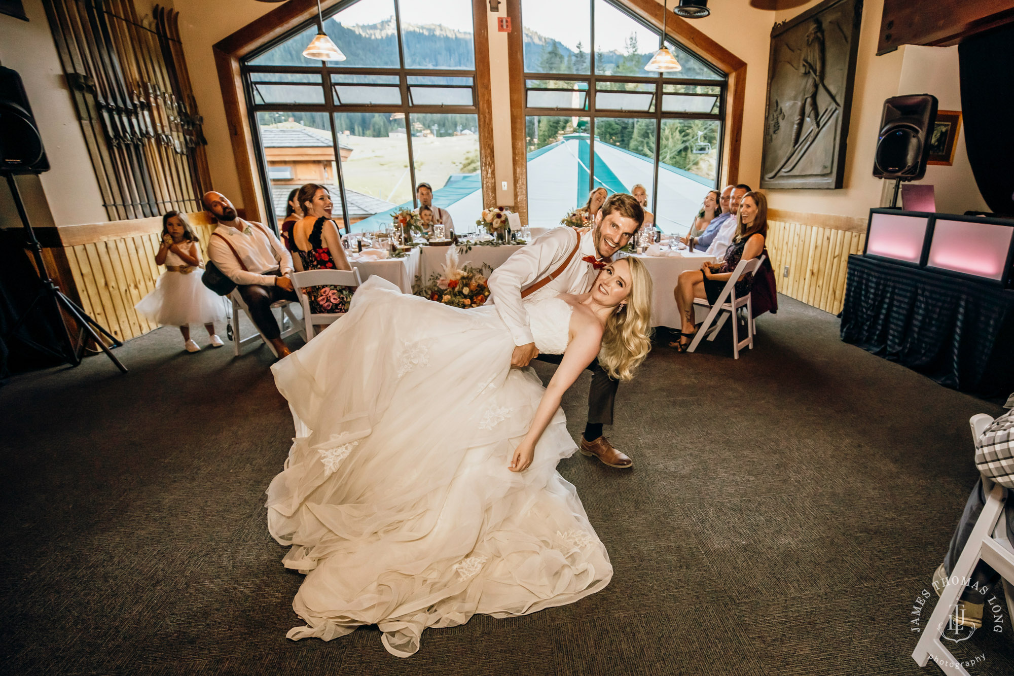 Crystal Mountain Resort wedding by Seattle wedding photographer James Thomas Long Photography