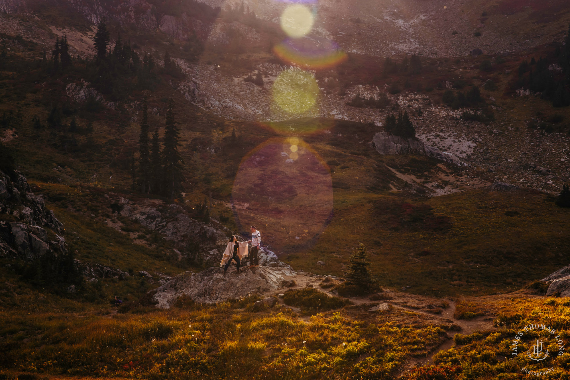 Mount Rainier adventure engagement by adventure wedding and elopement photographer James Thomas Long Photography