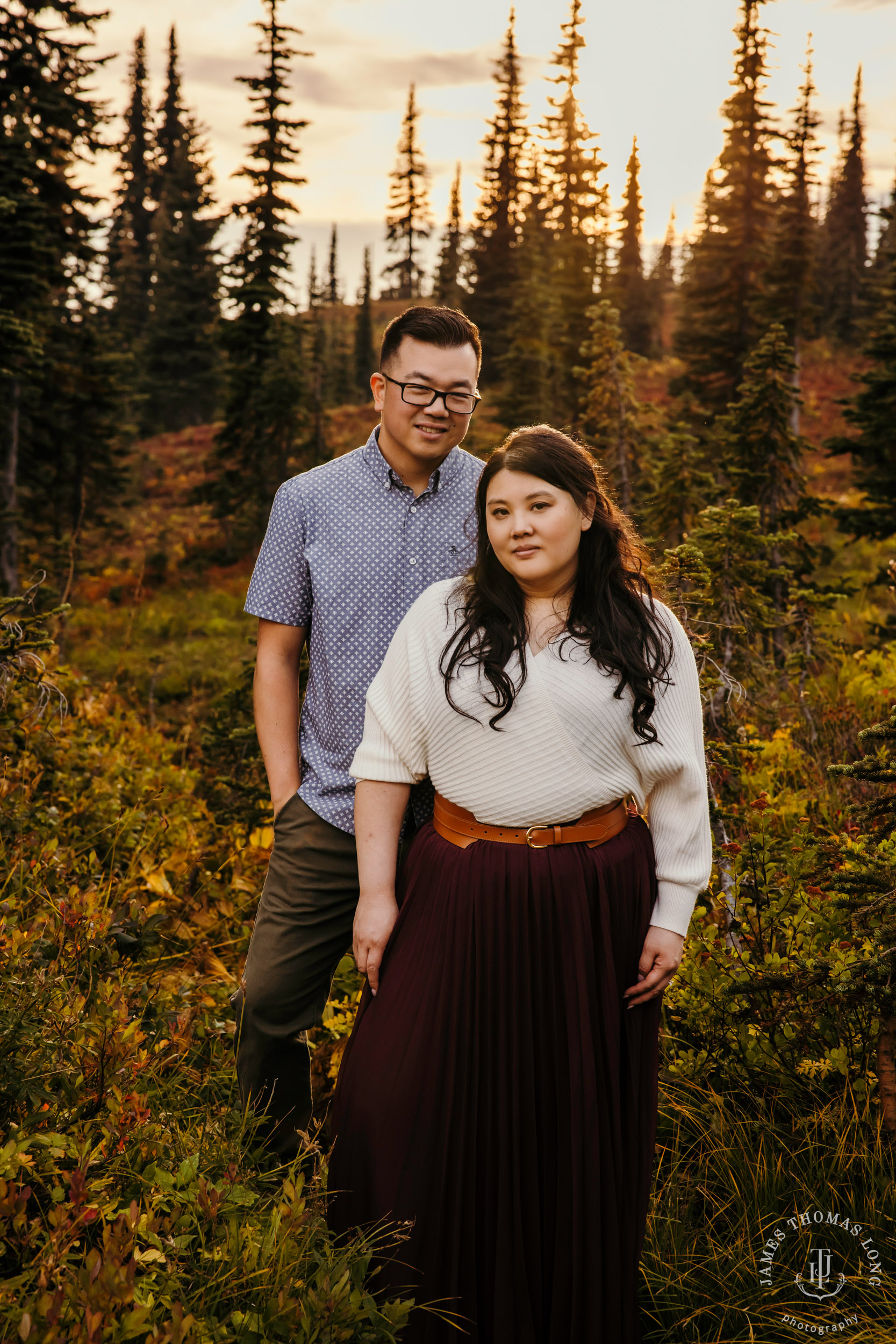 Mount Rainier adventure engagement by adventure wedding and elopement photographer James Thomas Long Photography