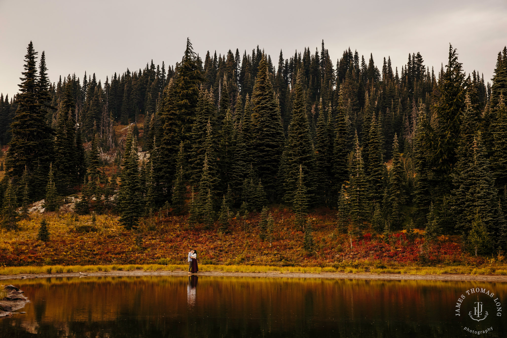 Mount Rainier adventure engagement by adventure wedding and elopement photographer James Thomas Long Photography