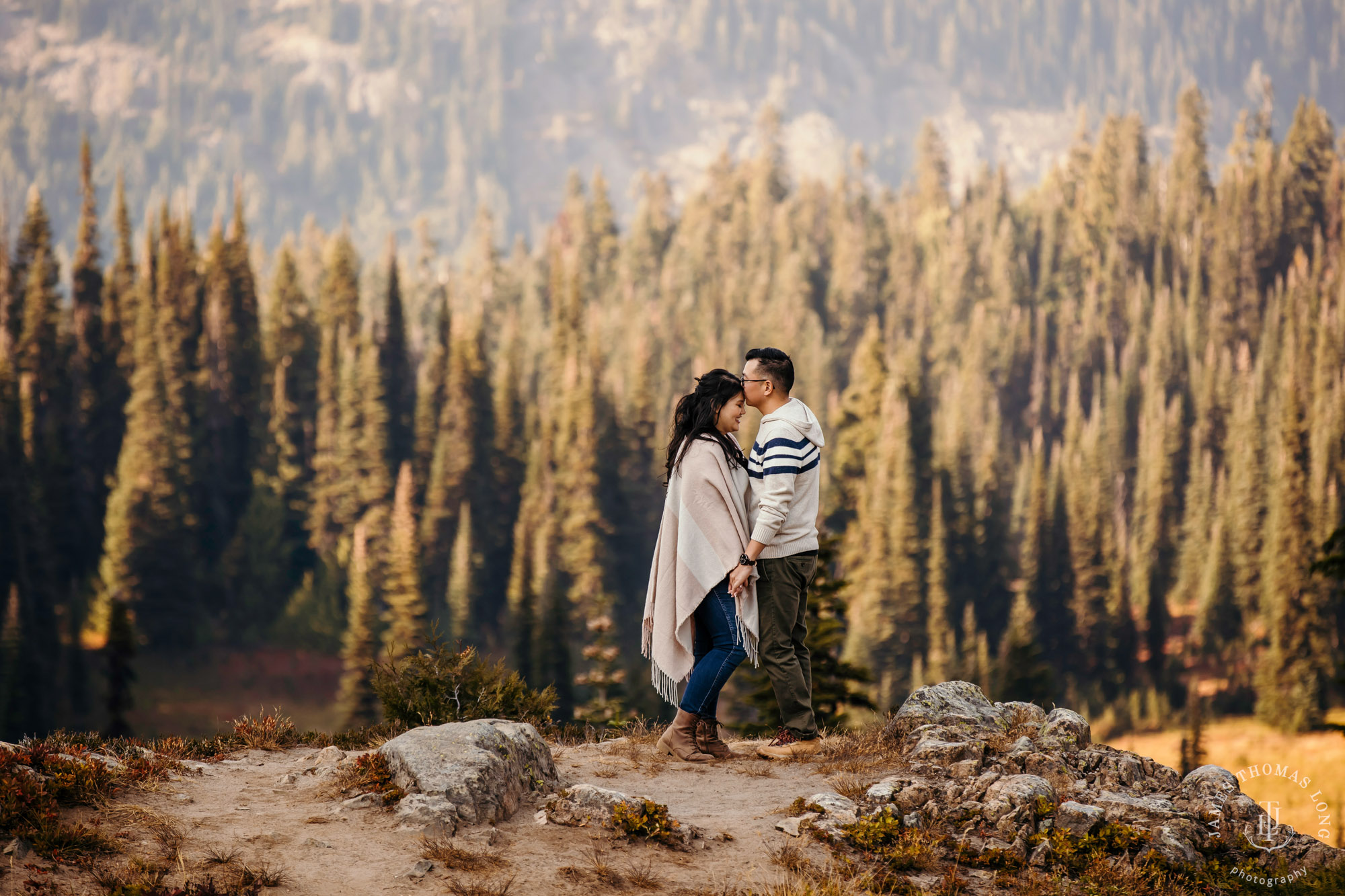 Mount Rainier adventure engagement by adventure wedding and elopement photographer James Thomas Long Photography