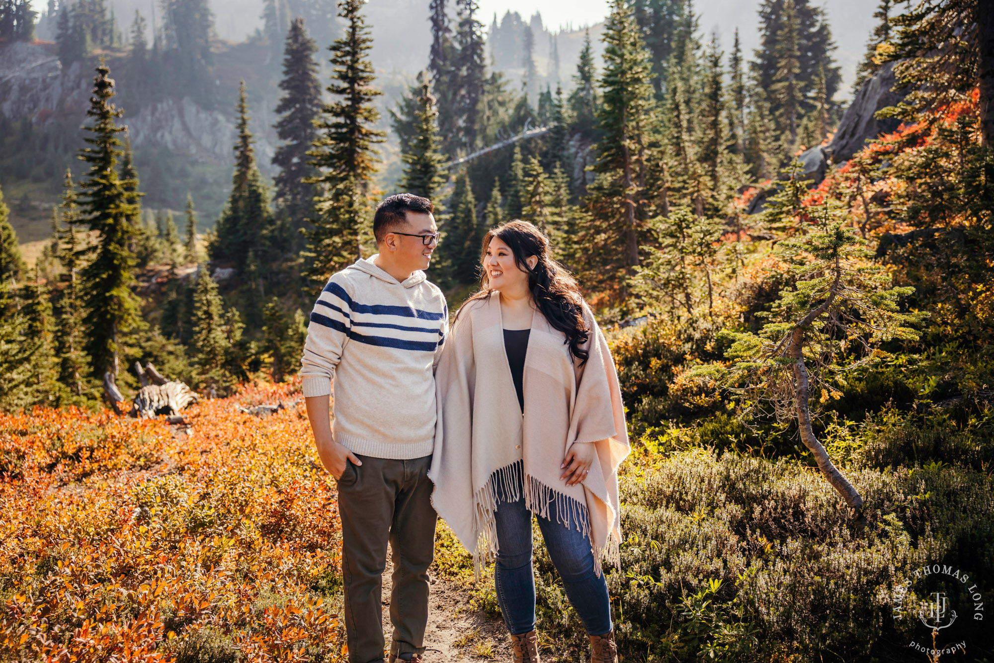 Mount Rainier adventure engagement by adventure wedding and elopement photographer James Thomas Long Photography