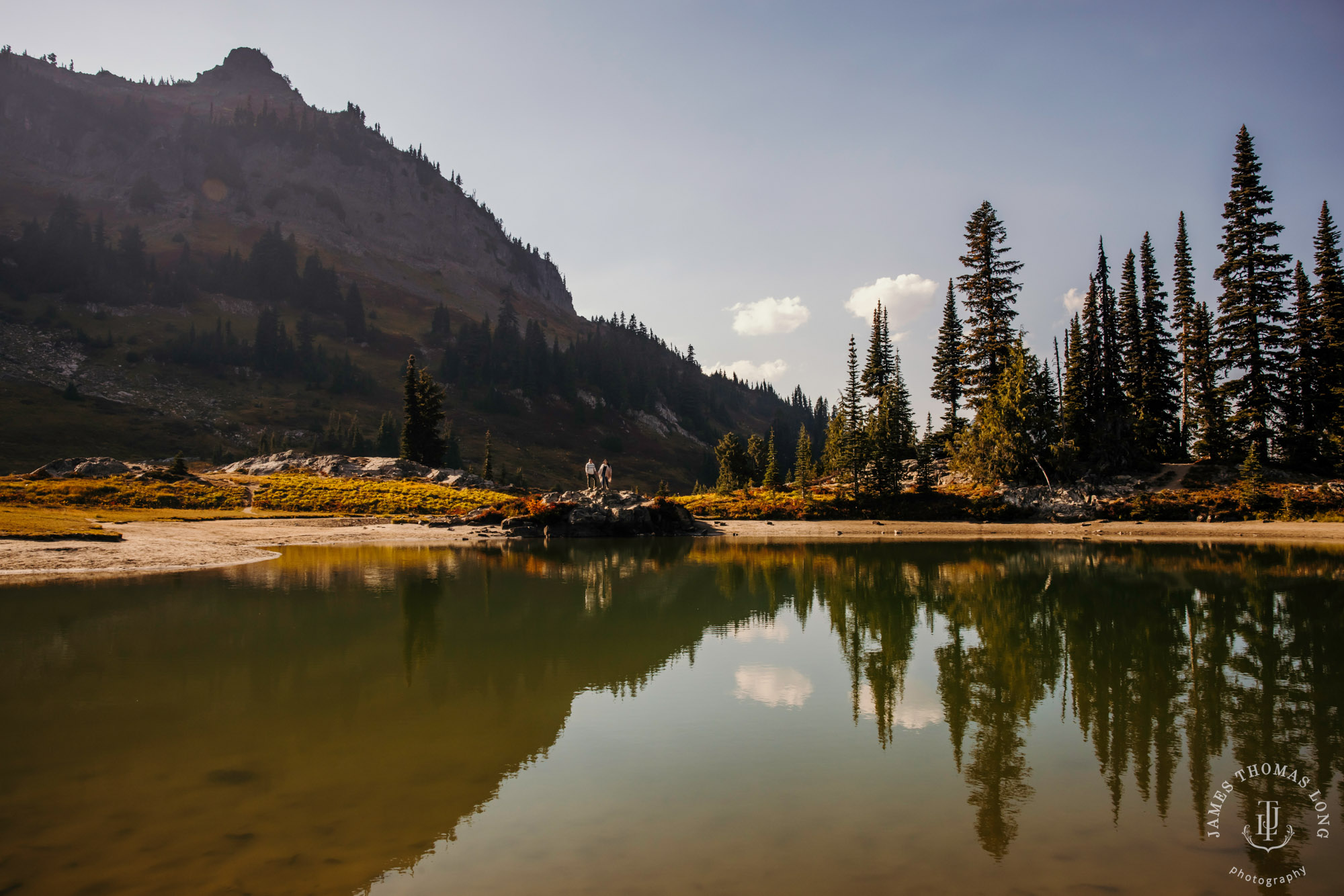 Mount Rainier adventure engagement by adventure wedding and elopement photographer James Thomas Long Photography