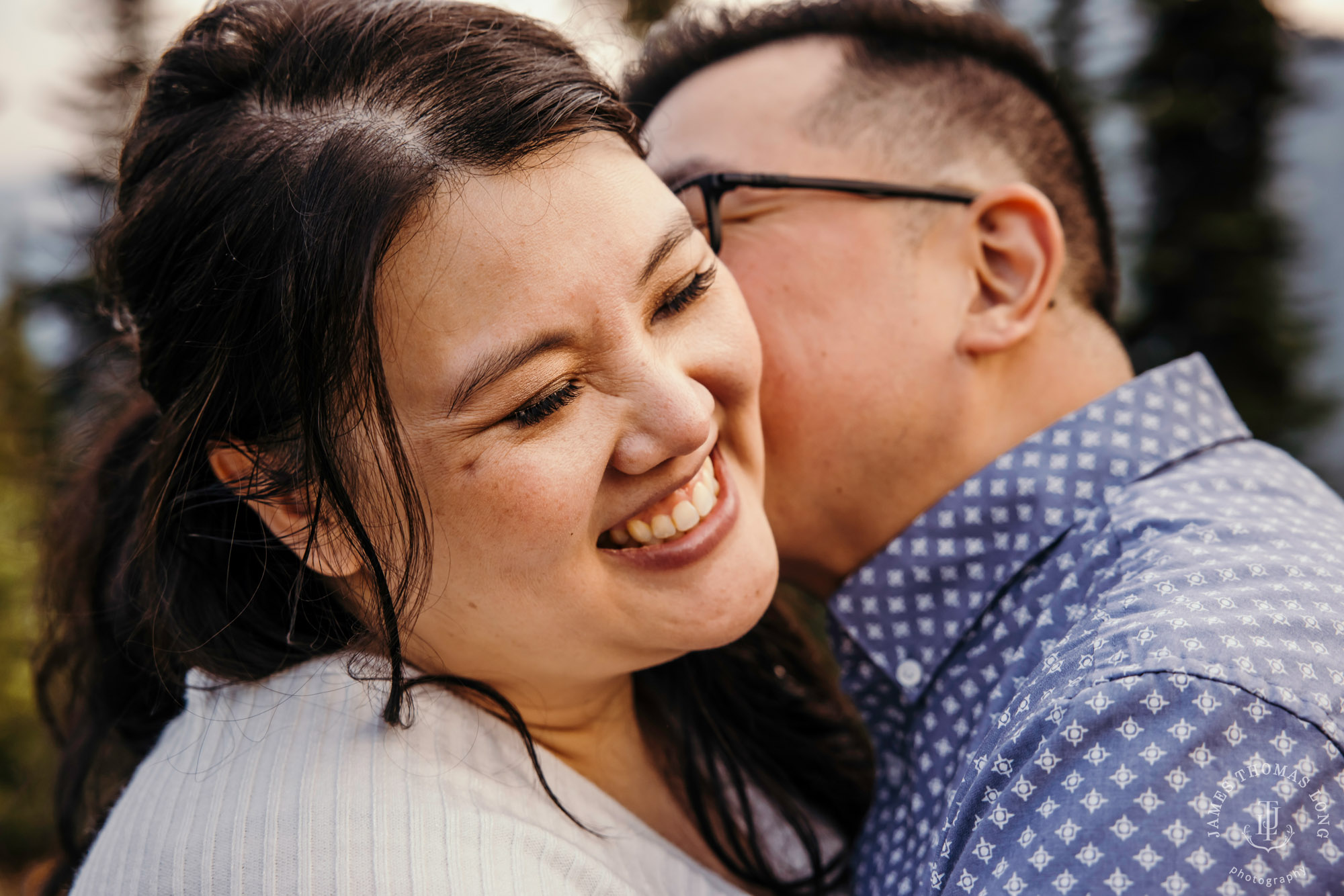 Mount Rainier adventure engagement by adventure wedding and elopement photographer James Thomas Long Photography