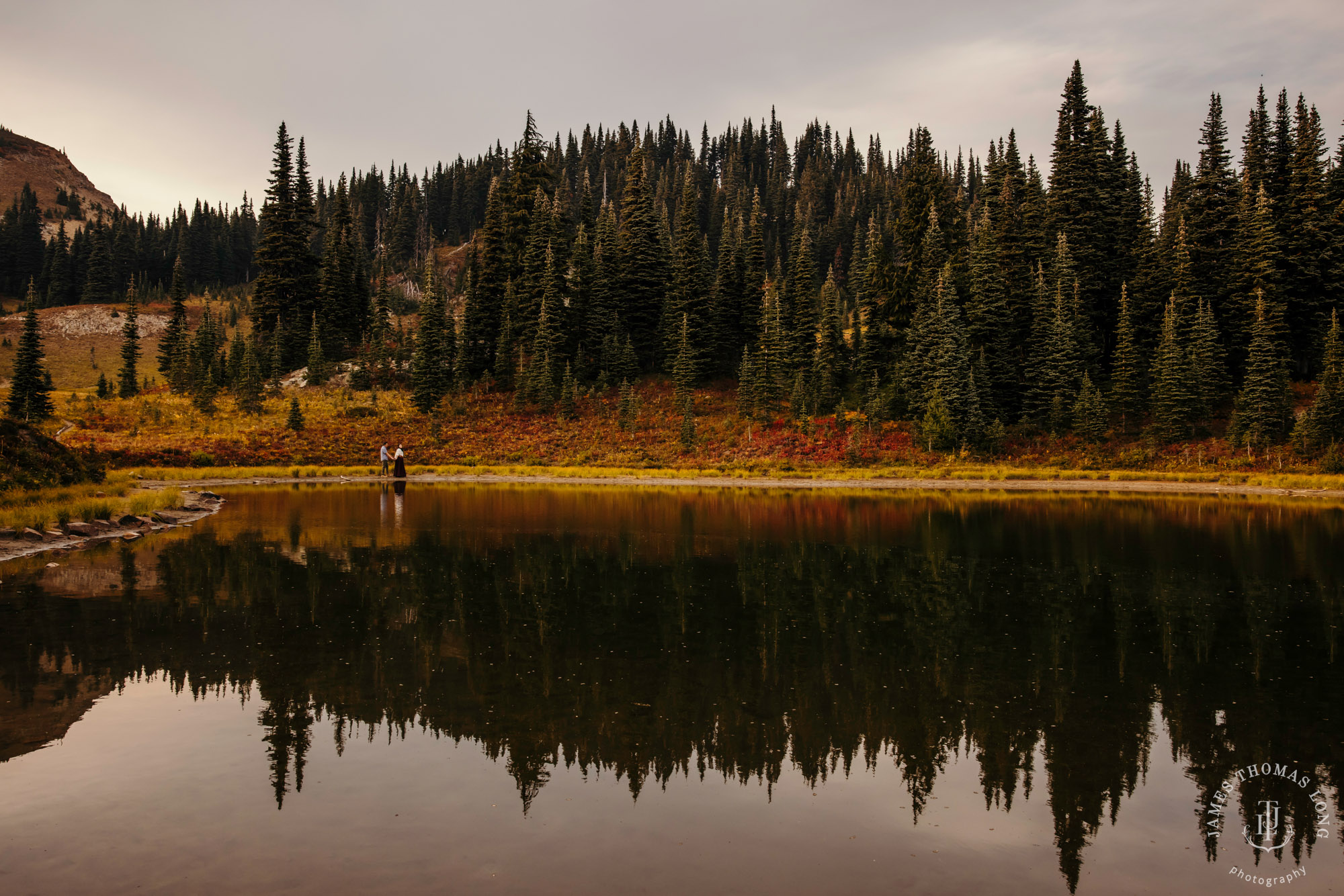 Mount Rainier adventure engagement by adventure wedding and elopement photographer James Thomas Long Photography