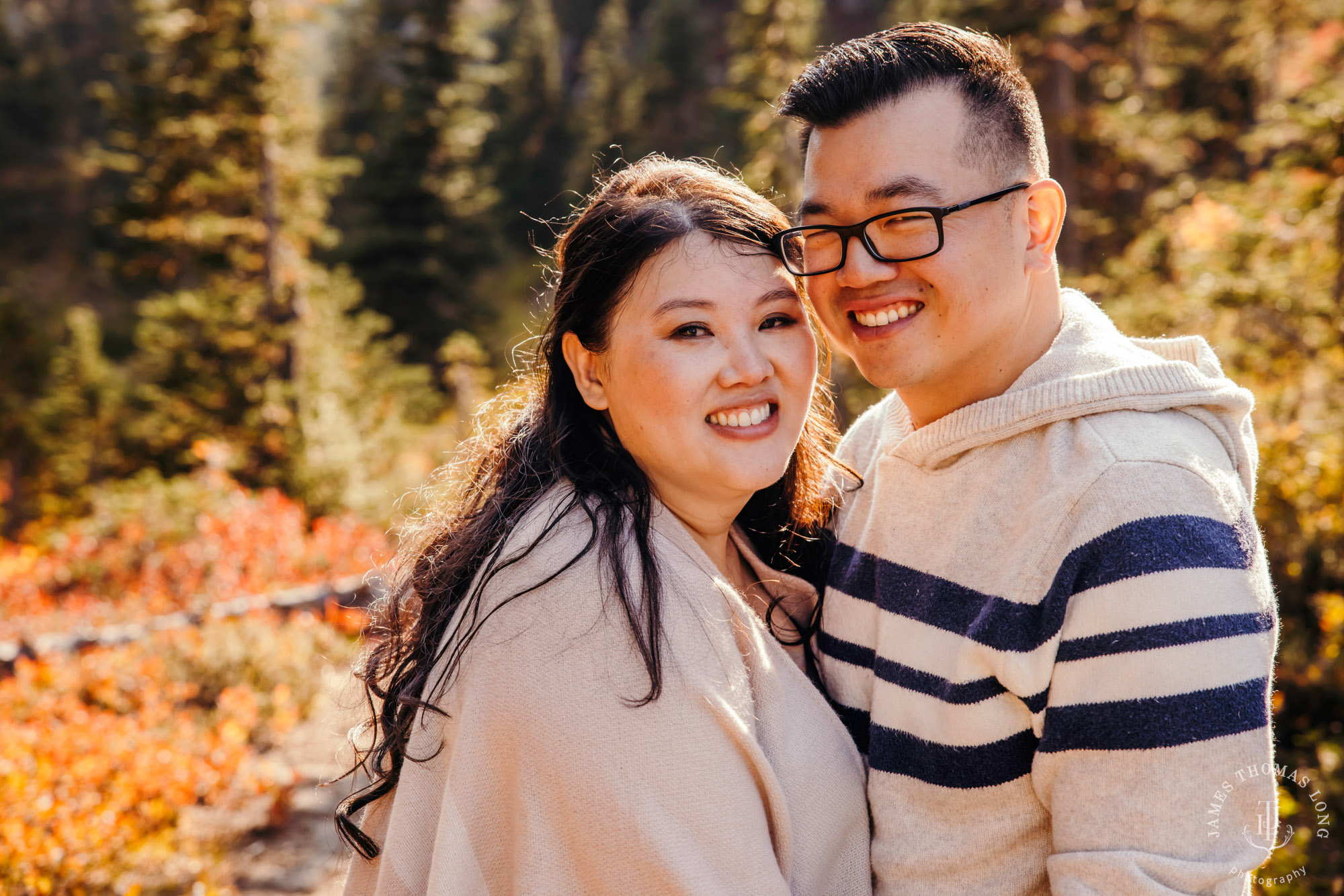 Mount Rainier adventure engagement by adventure wedding and elopement photographer James Thomas Long Photography