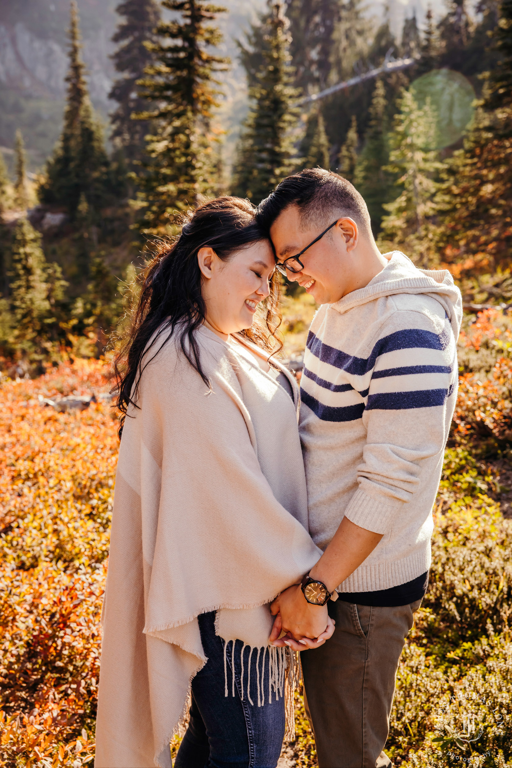 Mount Rainier adventure engagement by adventure wedding and elopement photographer James Thomas Long Photography