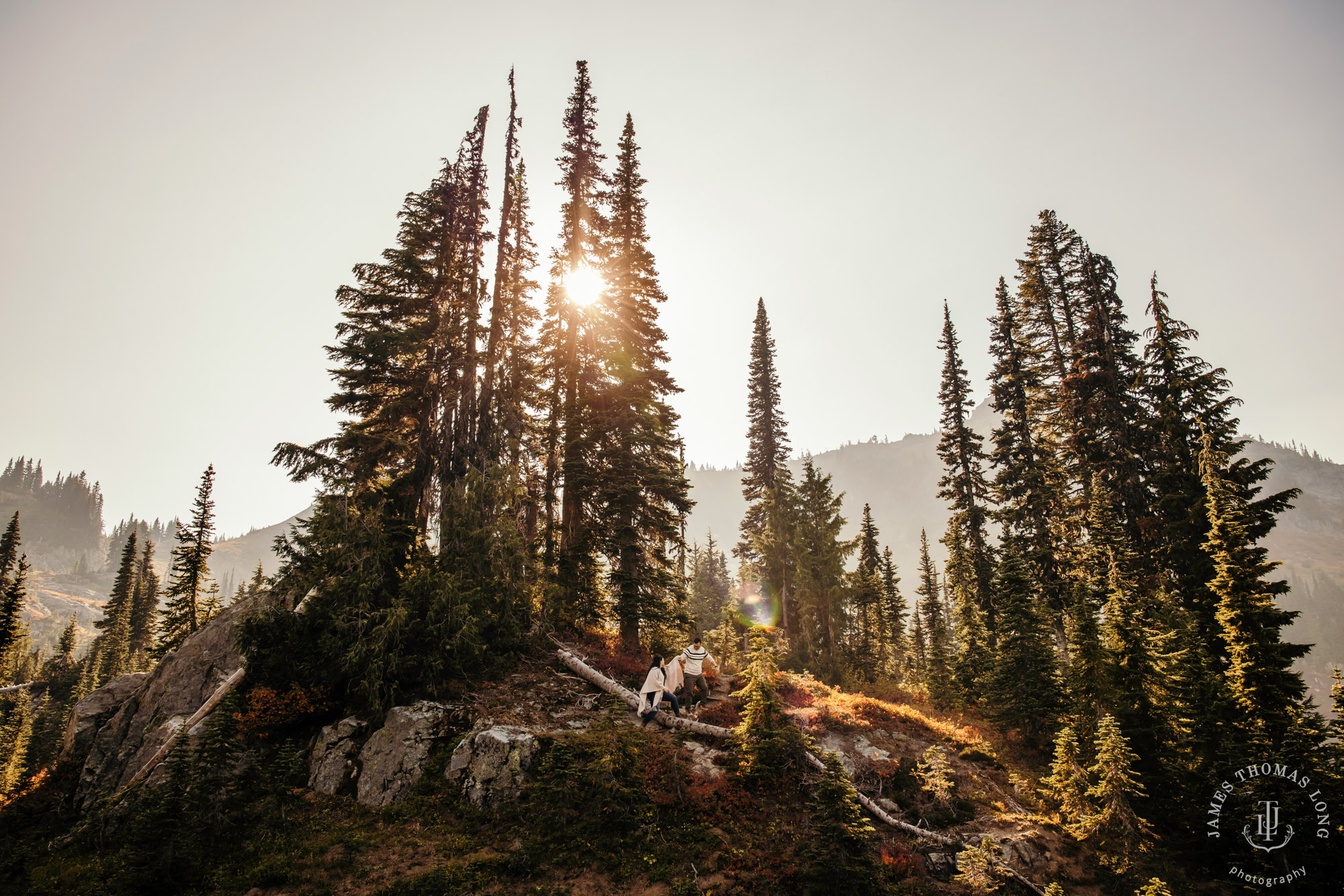 Mount Rainier adventure engagement by adventure wedding and elopement photographer James Thomas Long Photography