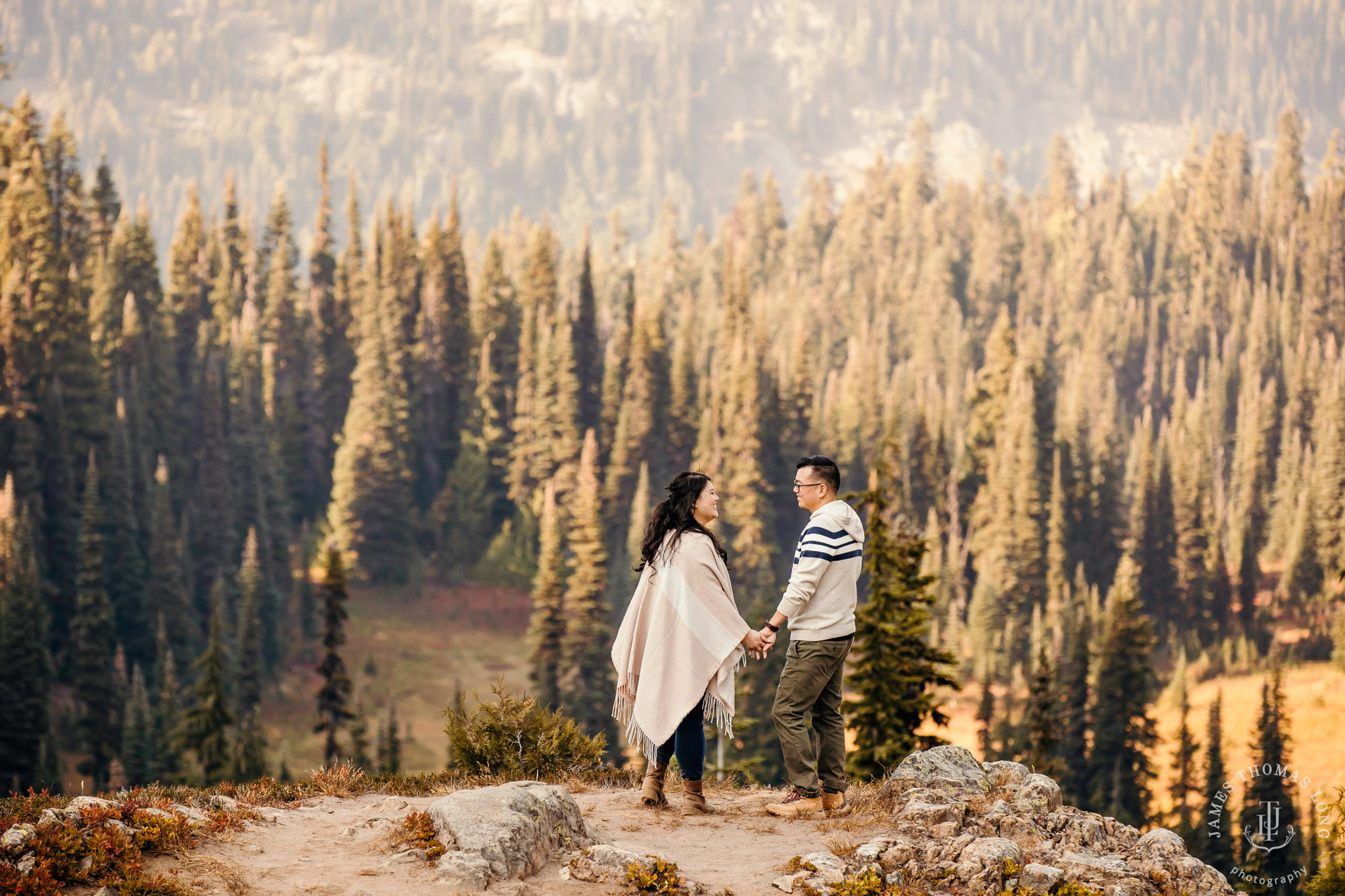 Mount Rainier adventure engagement by adventure wedding and elopement photographer James Thomas Long Photography