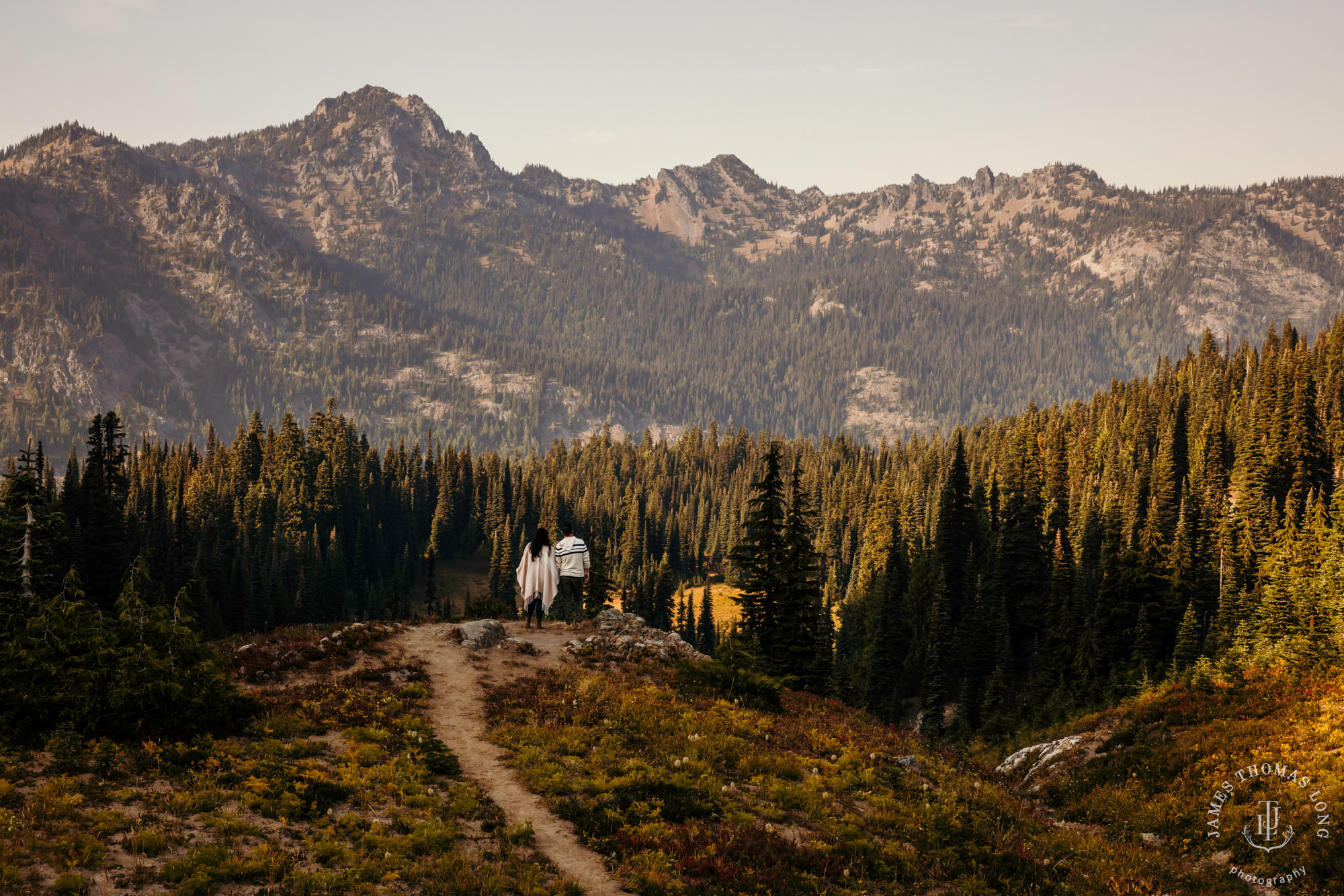 Mount Rainier adventure engagement by adventure wedding and elopement photographer James Thomas Long Photography